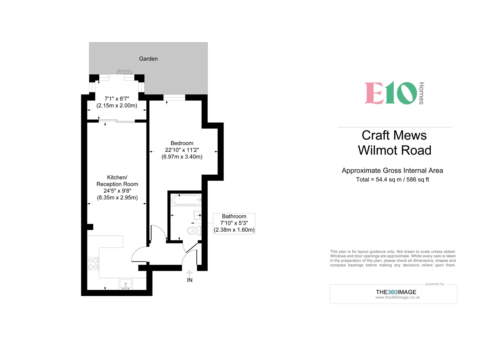 1 bed apartment for sale in Craft Mews, Wilmot Road, Leyton, E10 - Property floorplan