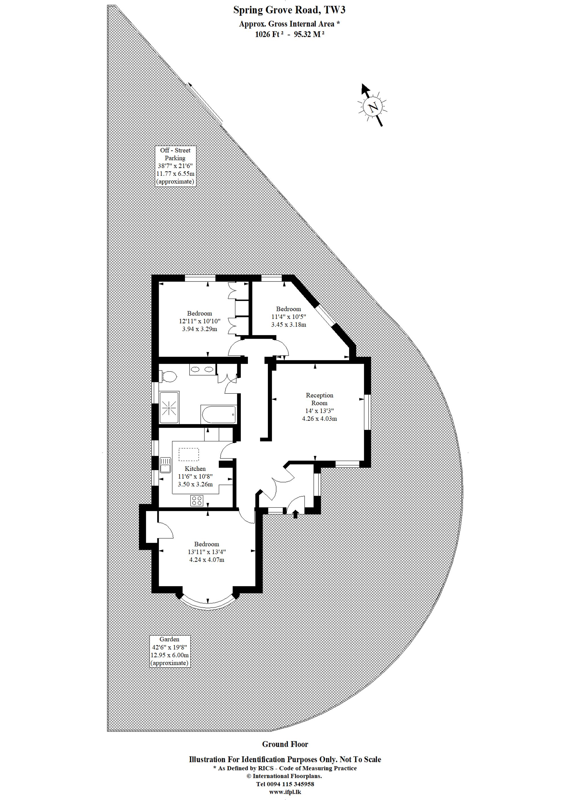 3 bed detached bungalow for sale in Spring Grove Road, Hounslow, TW3 - Property floorplan