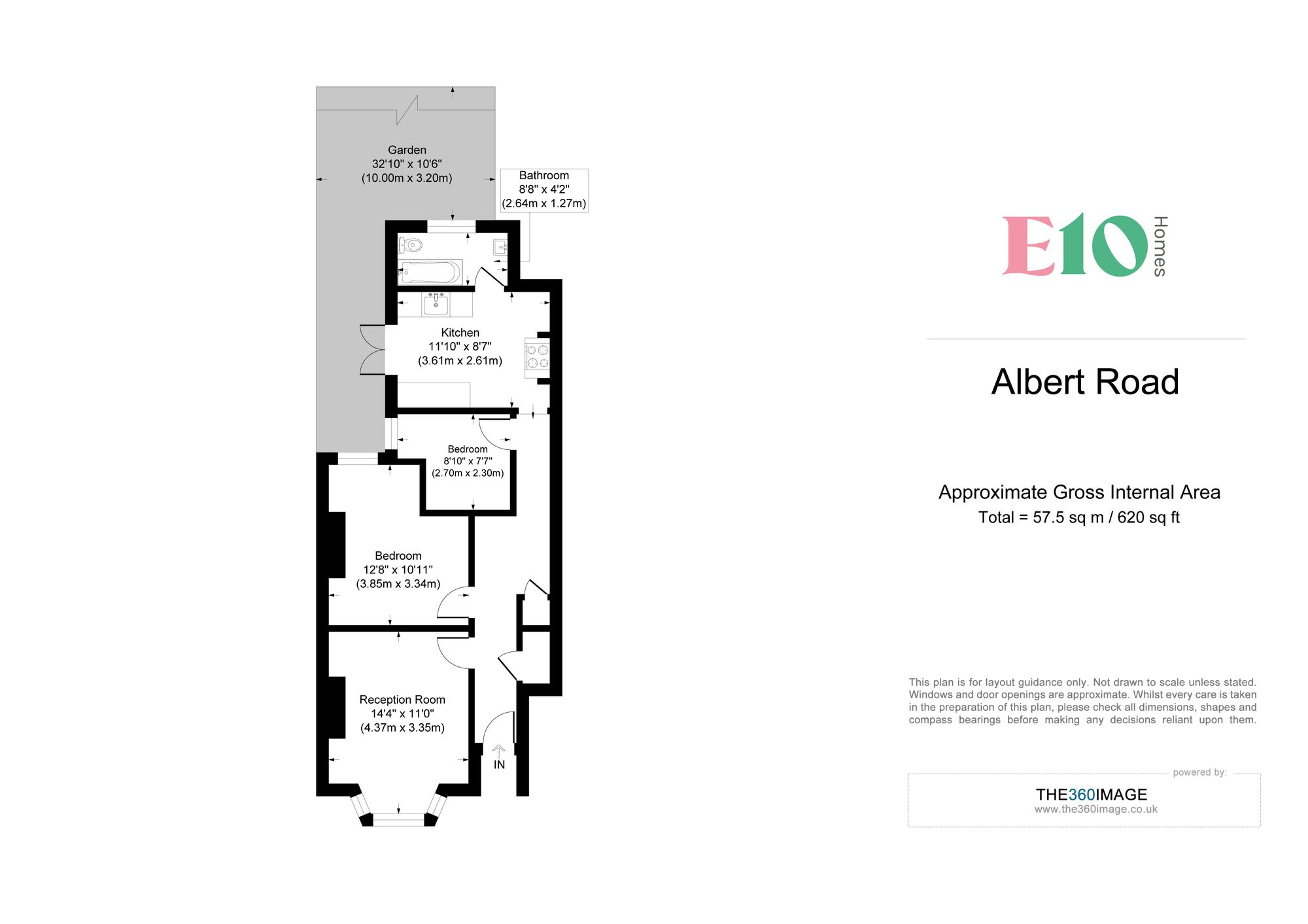 2 bed flat for sale in Albert Road, Leyton, E10 - Property floorplan