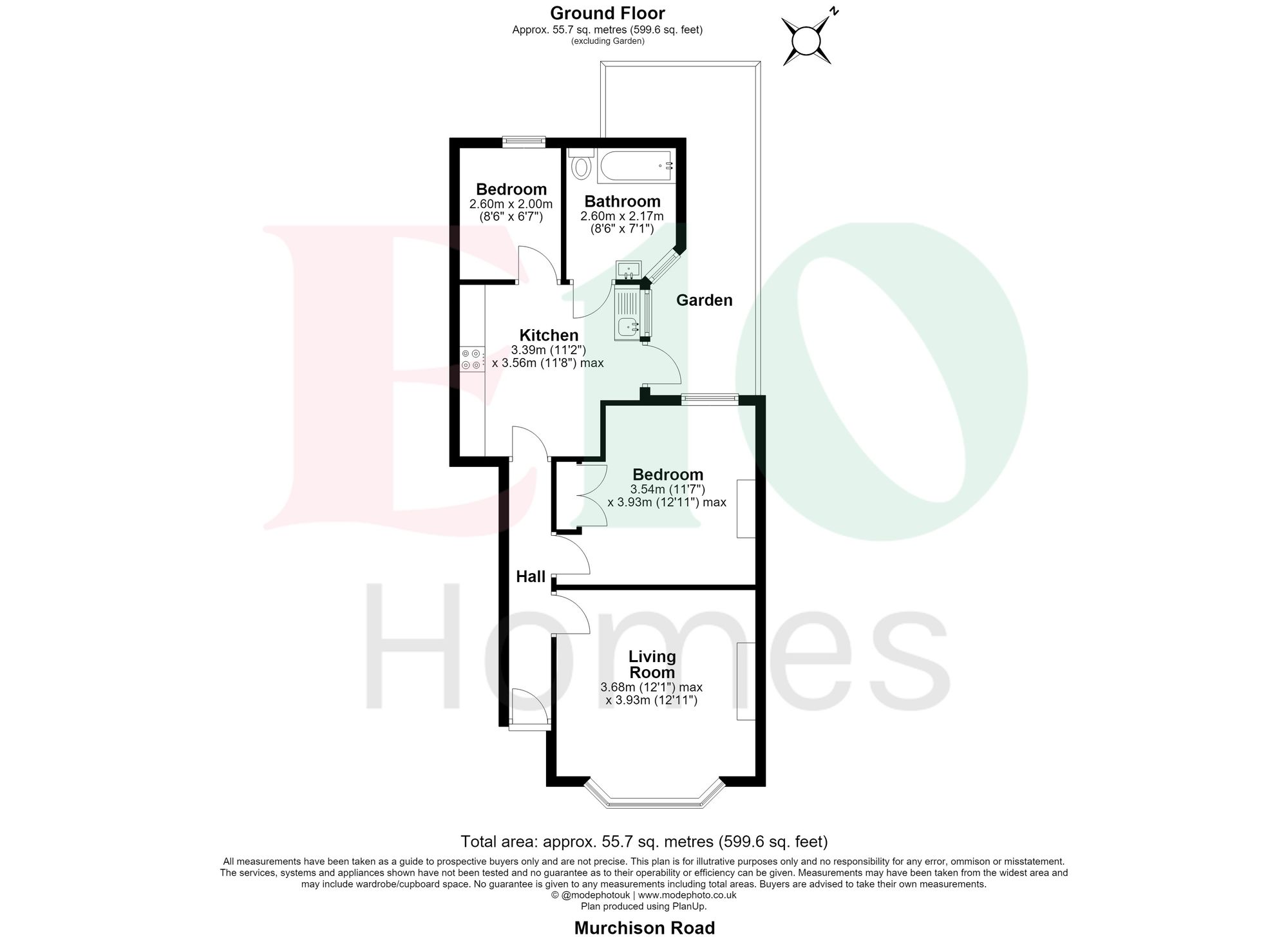 2 bed flat for sale in Murchison Road, Leyton, E10 - Property floorplan