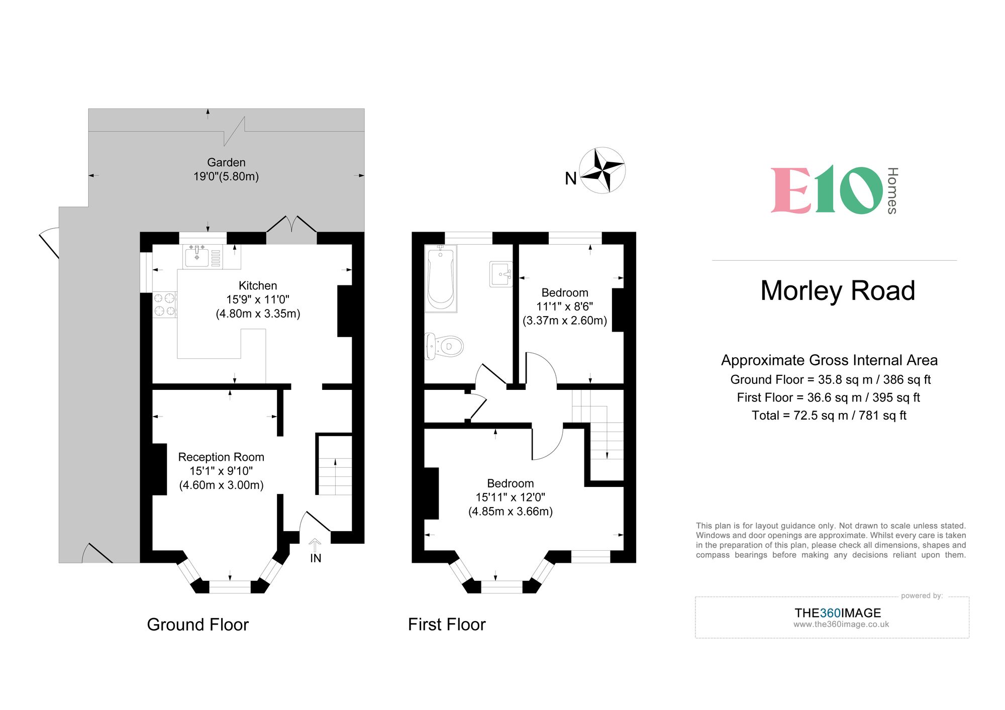 2 bed end of terrace house for sale in Morley Road, Leyton, E10 - Property floorplan