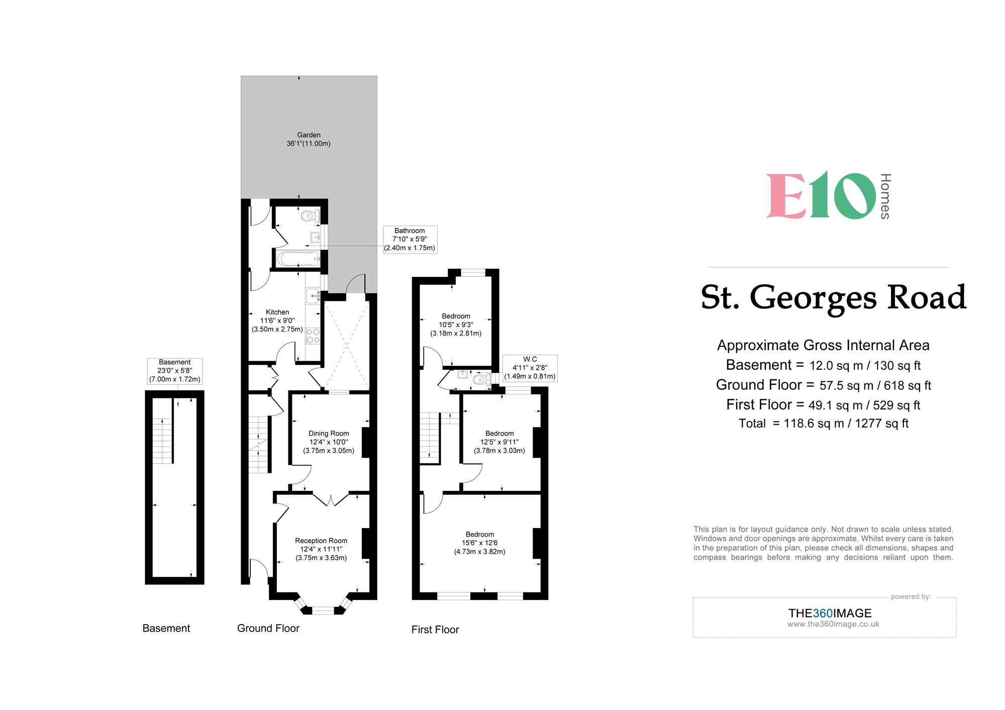 3 bed mid-terraced house for sale in St. Georges Road, Leyton, E10 - Property floorplan