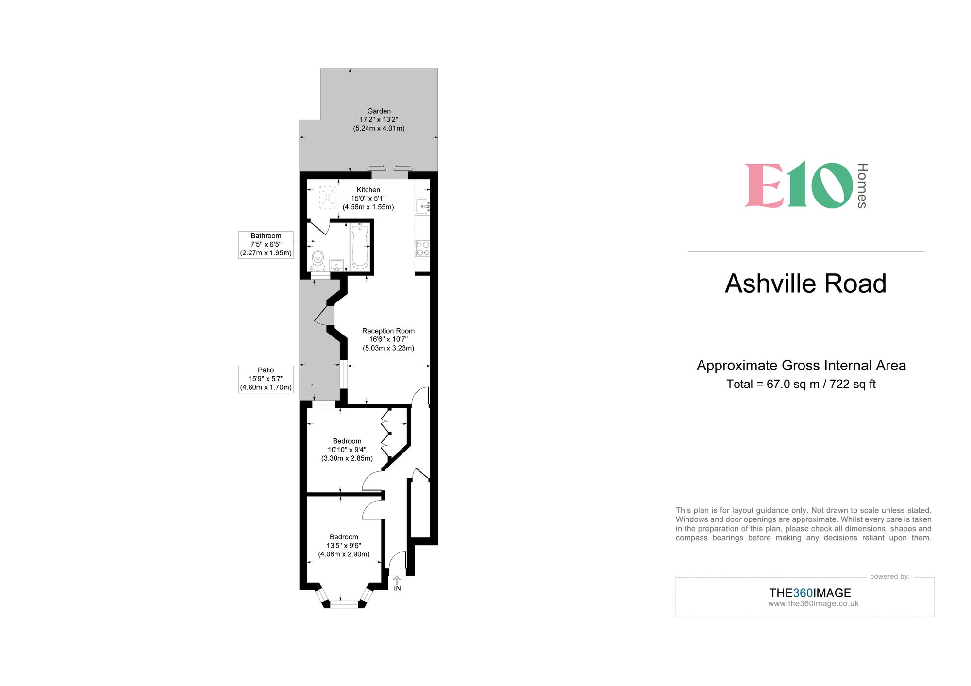 2 bed flat for sale in Ashville Road, Leytonstone E11 - Property floorplan