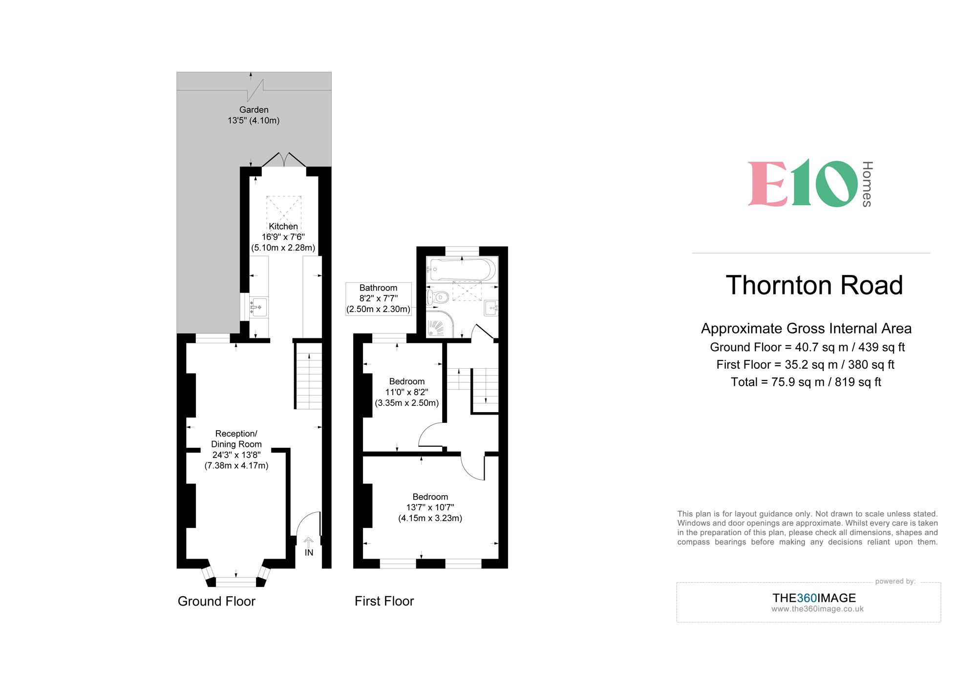 2 bed terraced house for sale in Thornton Road, Leytonstone, E11 - Property floorplan
