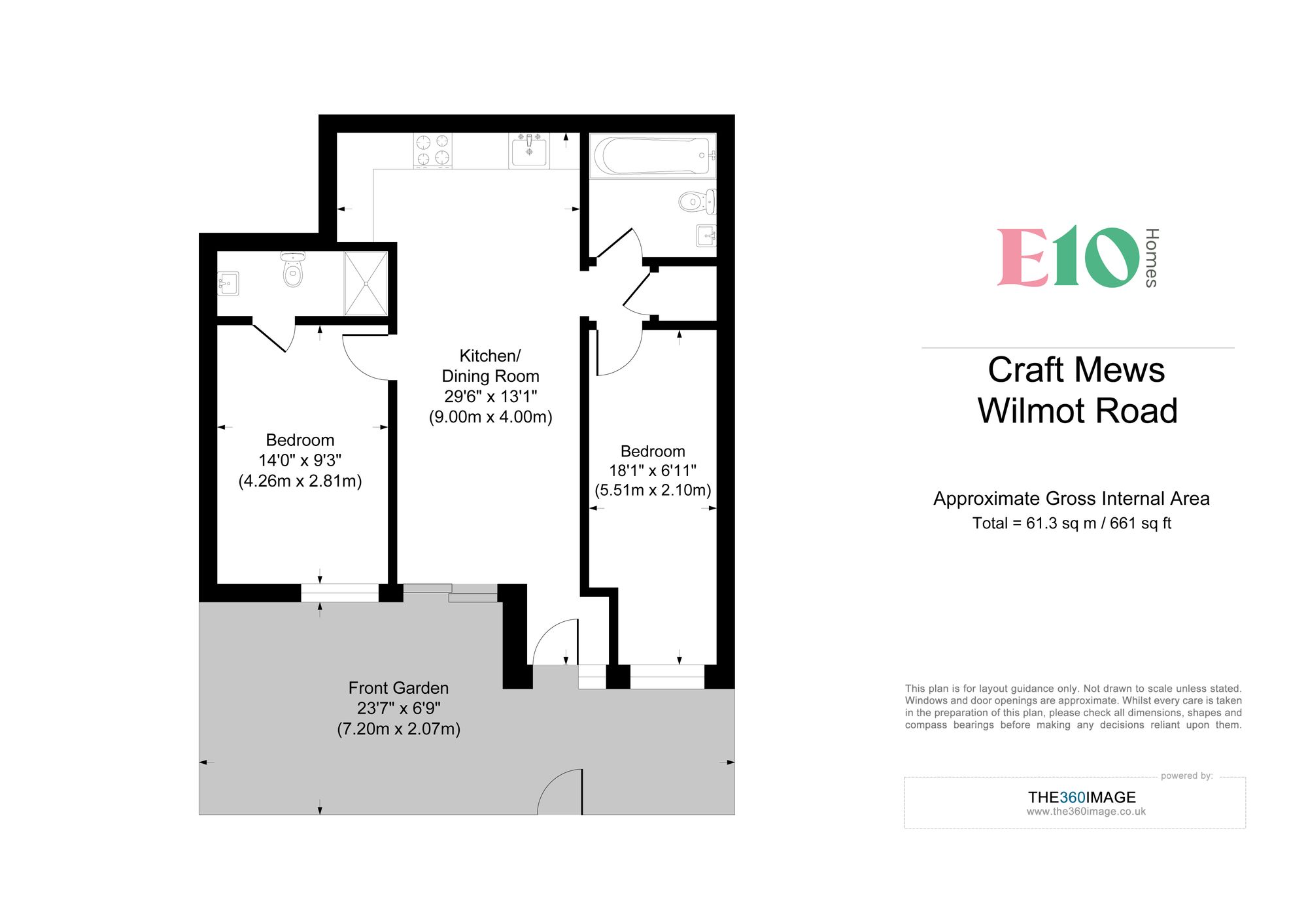 2 bed apartment for sale in Craft Mews, Wilmot Road, Leyton, E10 - Property floorplan