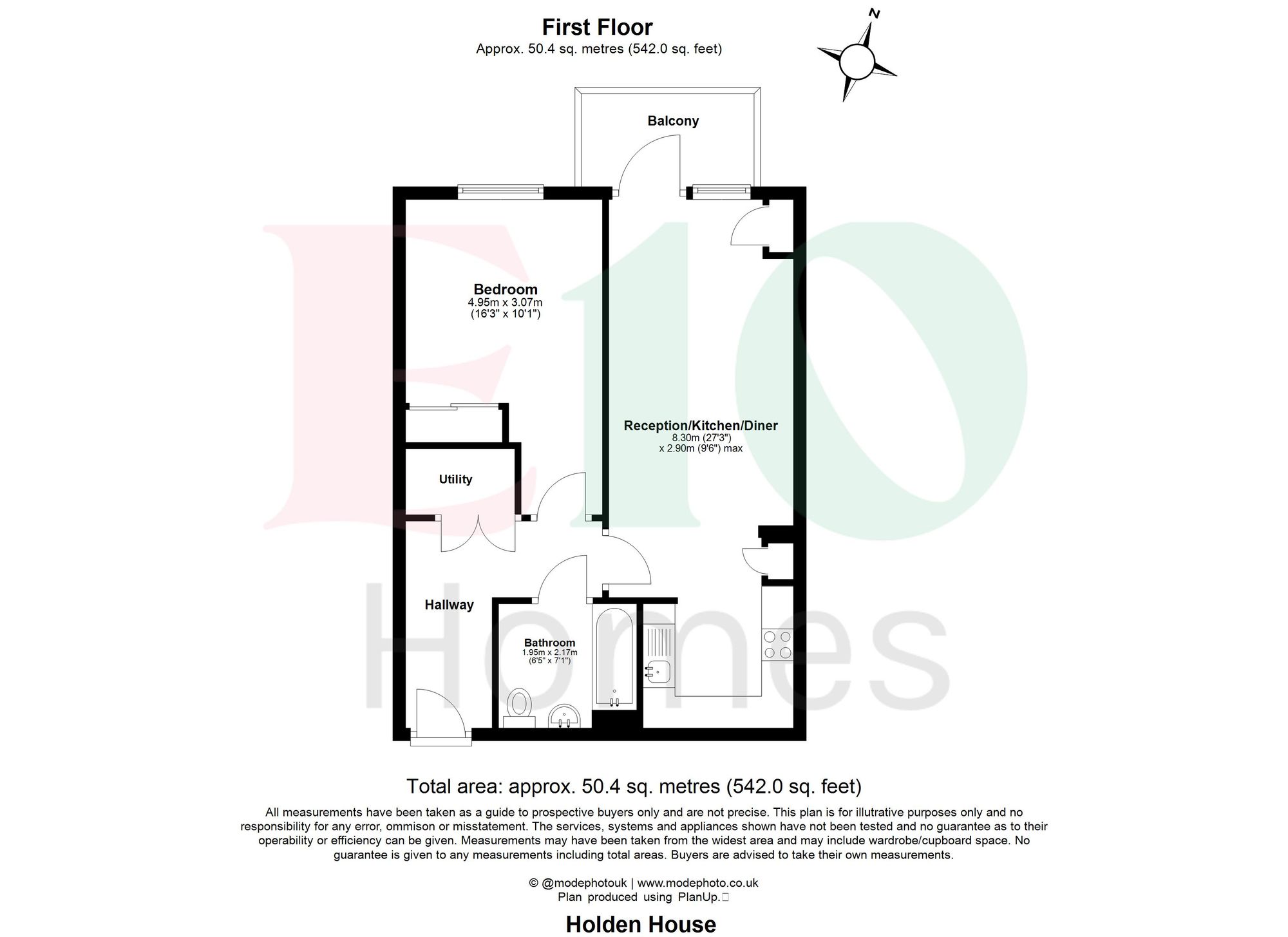 1 bed flat for sale in Holden House, High Road Leyton, Leyton - Property floorplan