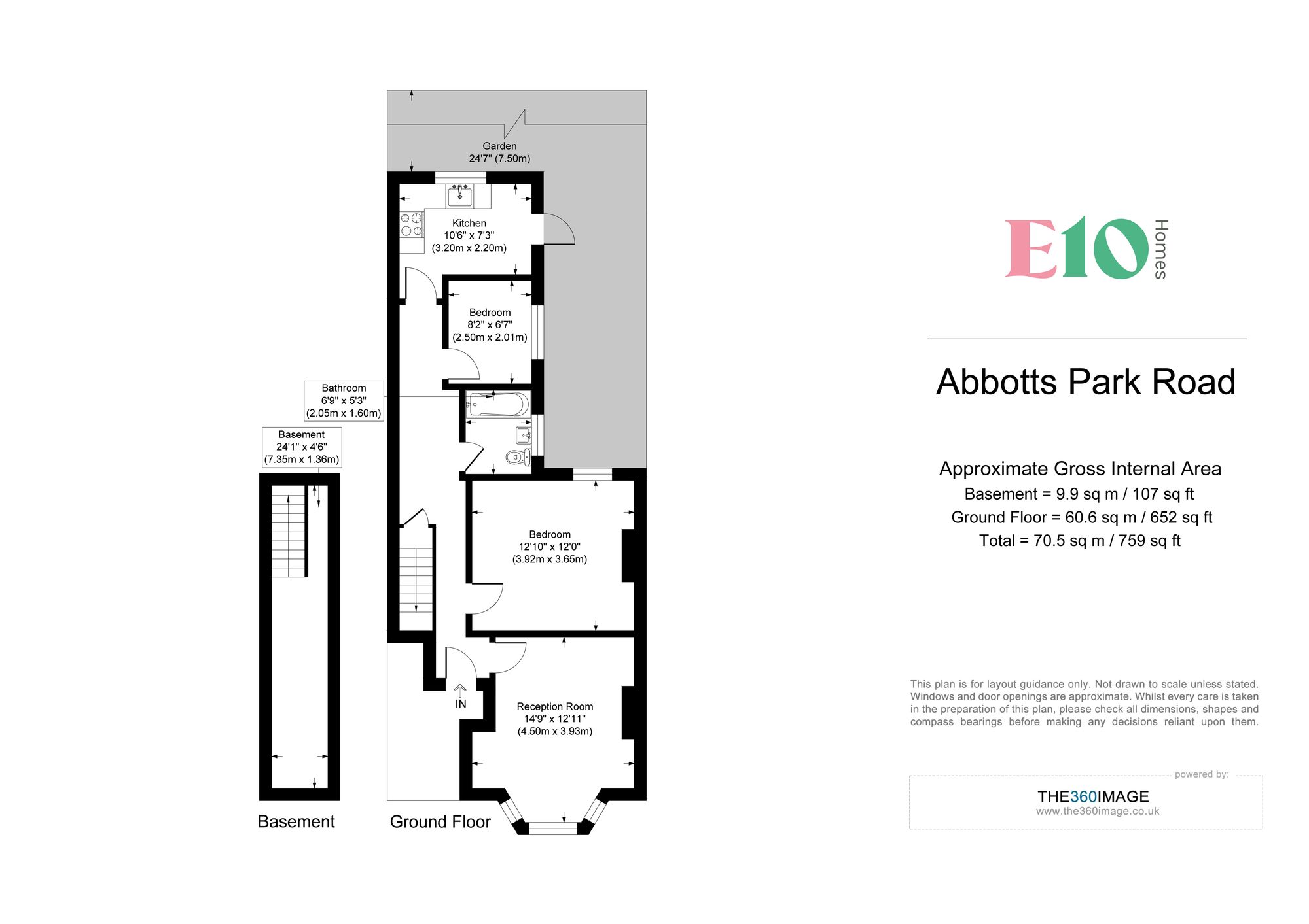 2 bed flat for sale in Abbotts Park Road, Leyton, E10 - Property floorplan