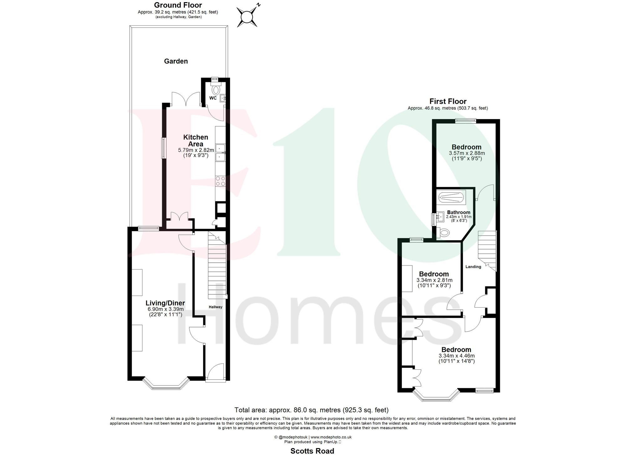 3 bed mid-terraced house for sale in Scotts Road, Leyton, E10 - Property floorplan