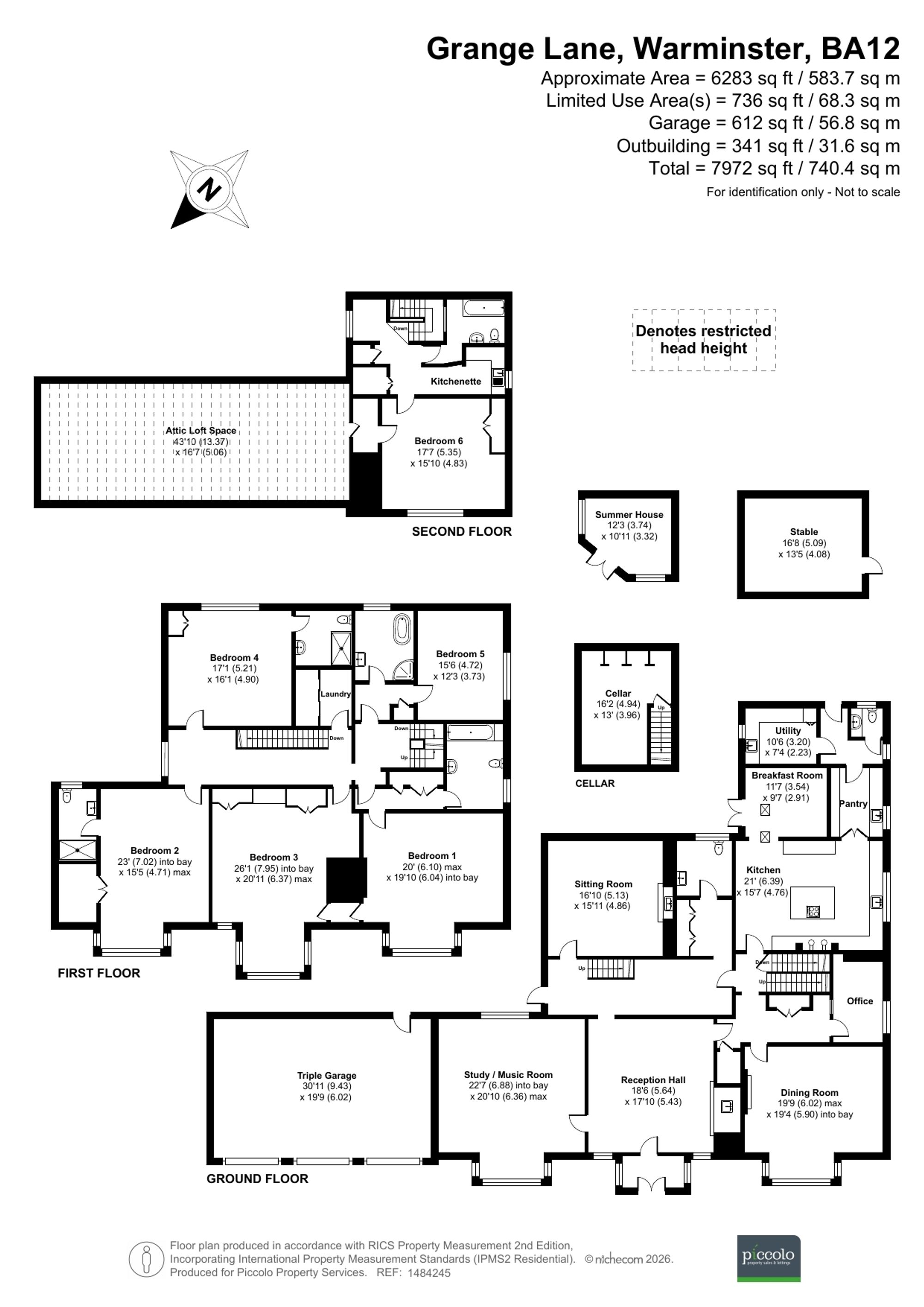 6 bed detached house for sale in 20 Grange Lane, Warminster, BA12 - Property floorplan