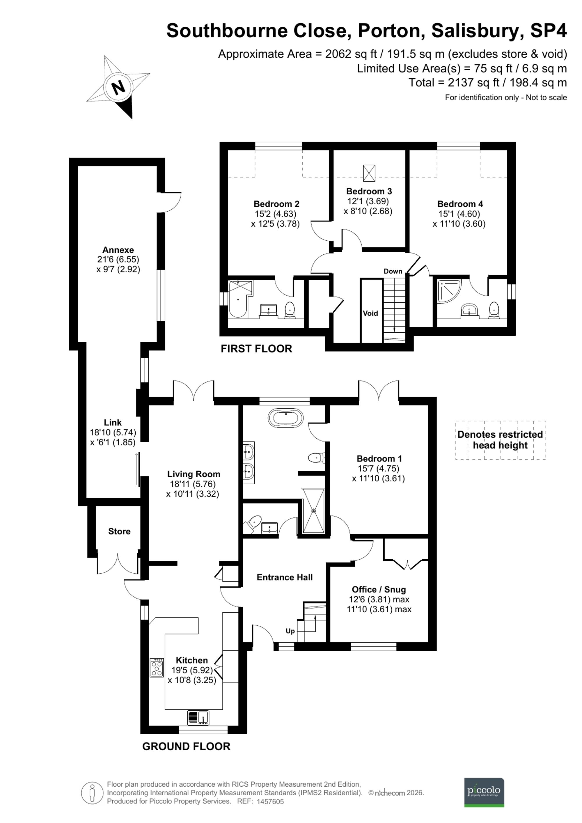 5 bed detached house for sale in Southbourne Close, Porton, SP4 - Property floorplan