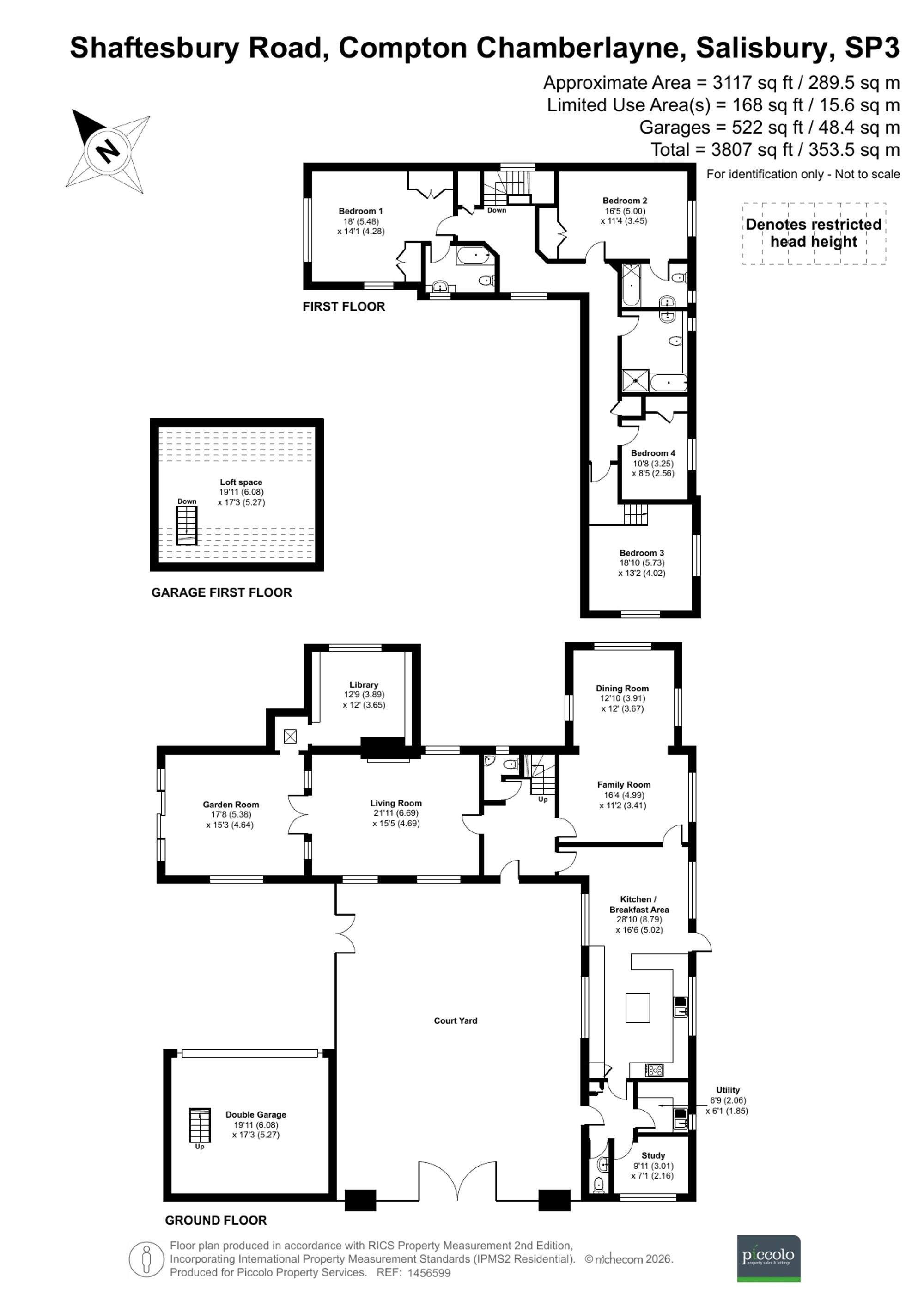4 bed detached house for sale in Shaftesbury Road, Compton Chamberlayne, SP3 - Property floorplan