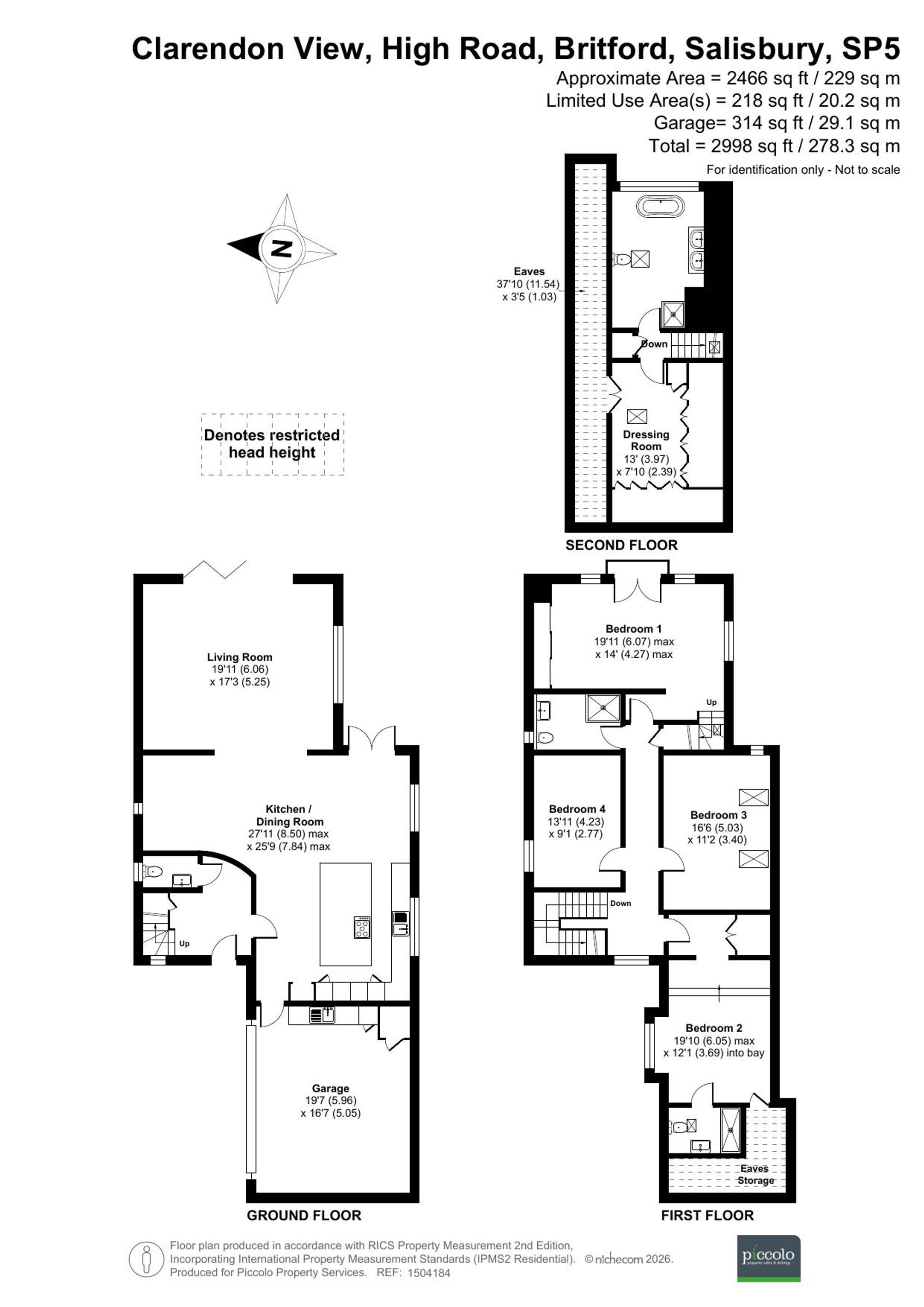 4 bed detached house for sale in Clarendon View, High Road, SP5 - Property floorplan