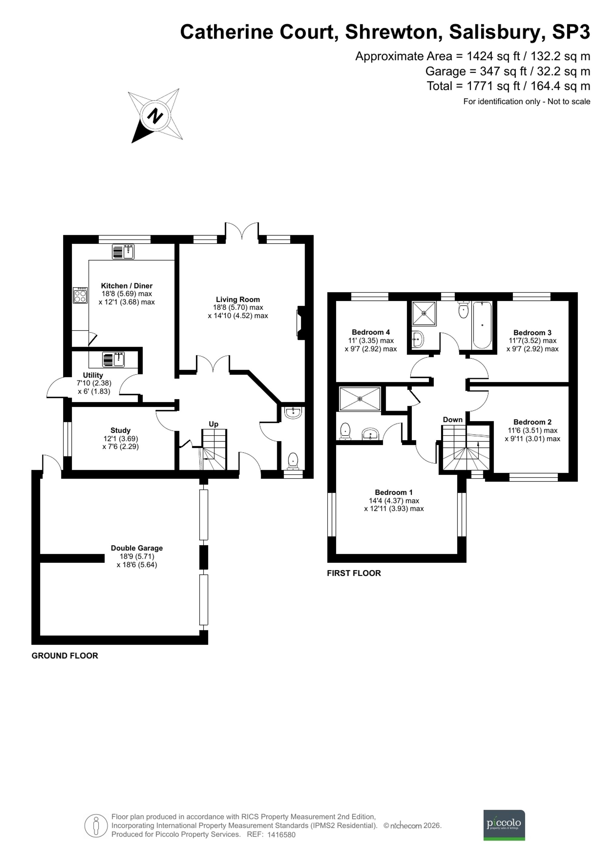 4 bed detached house for sale in Corner Cottage, 4 Catherine Court, Shrewton, SP3 4BT - Property floorplan