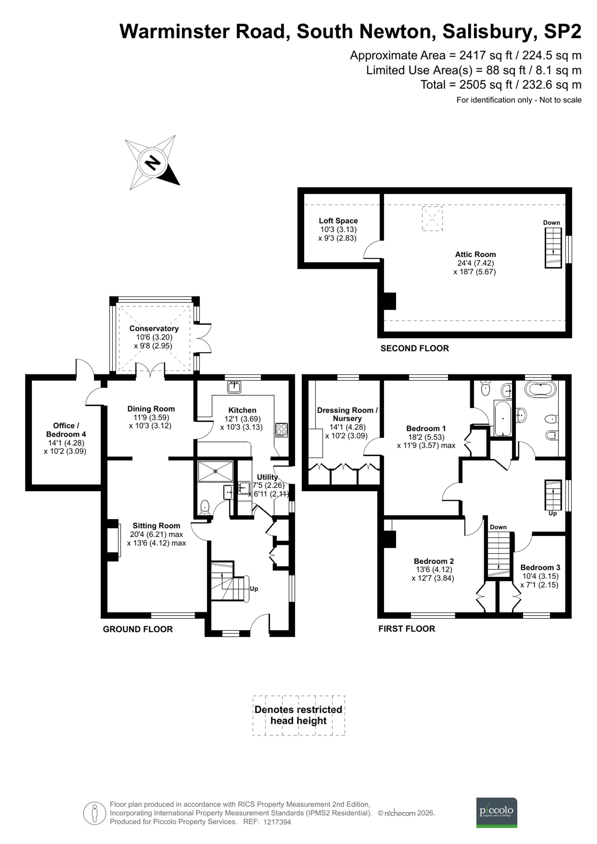 4 bed semi-detached house for sale in Bonham's Mew, Warminster Road, South Newton, Salisbury, SP2 0QW - Property floorplan