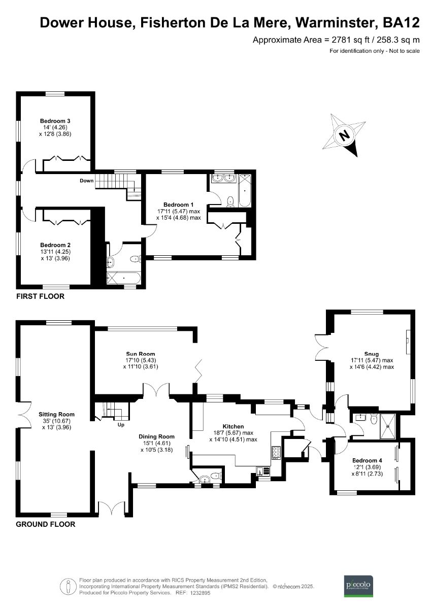4 bed detached house to rent in The Dower House, Fisherton De La Mere - Property floorplan
