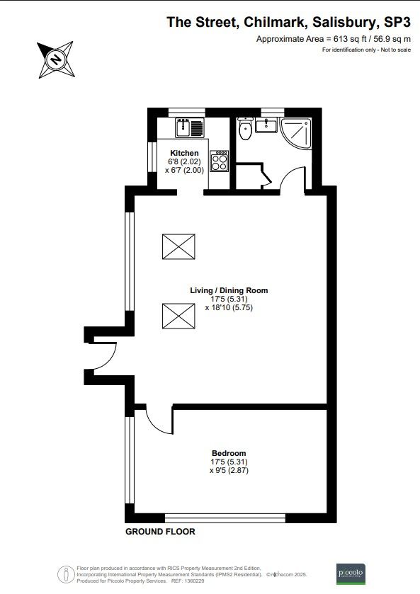 1 bed bungalow to rent in The Malthouse Annexe, Near Tisbury - Property floorplan