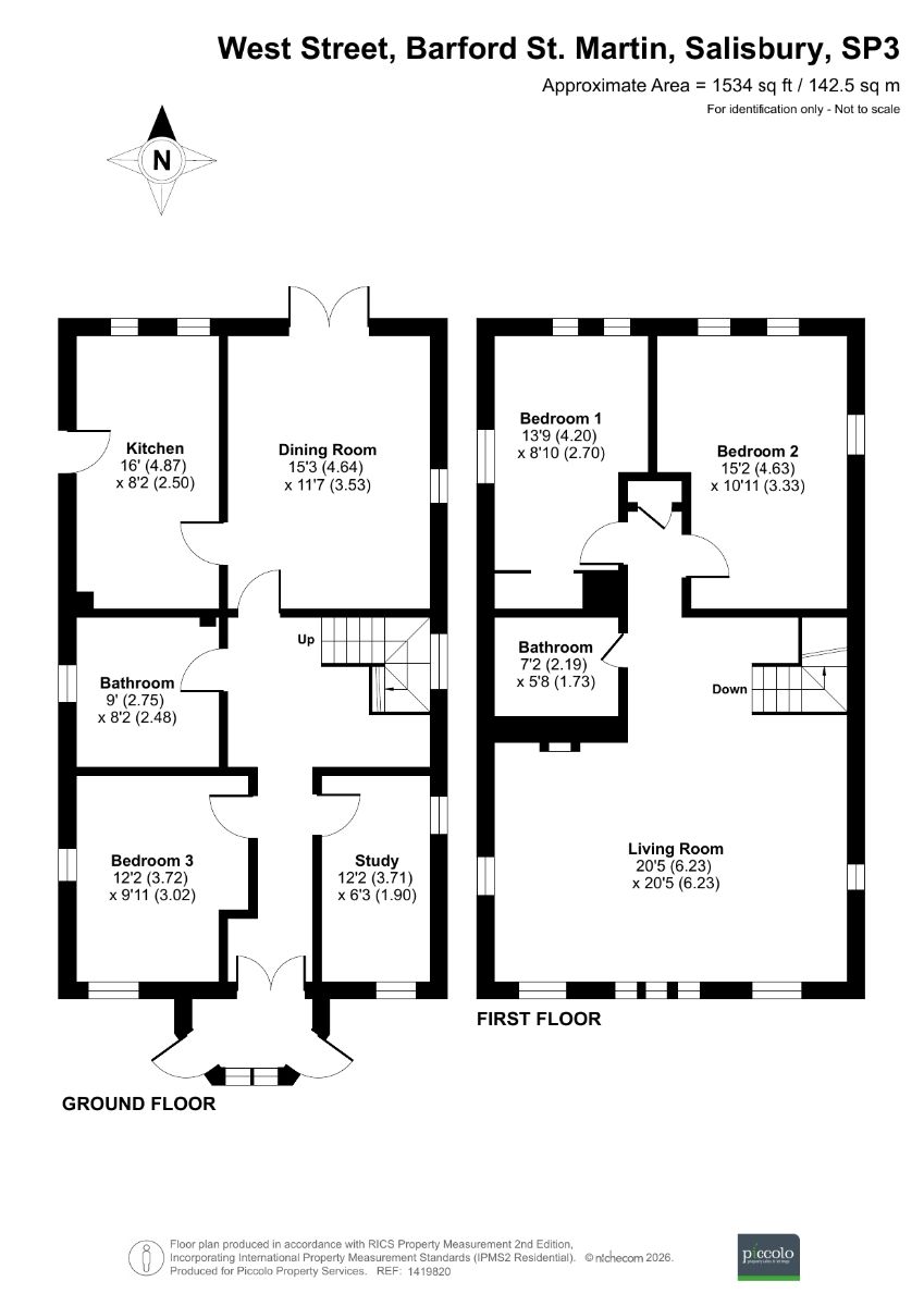 3 bed character property to rent in Old Chapel, West Street, Barford St. Martin, Salisbury - Property floorplan