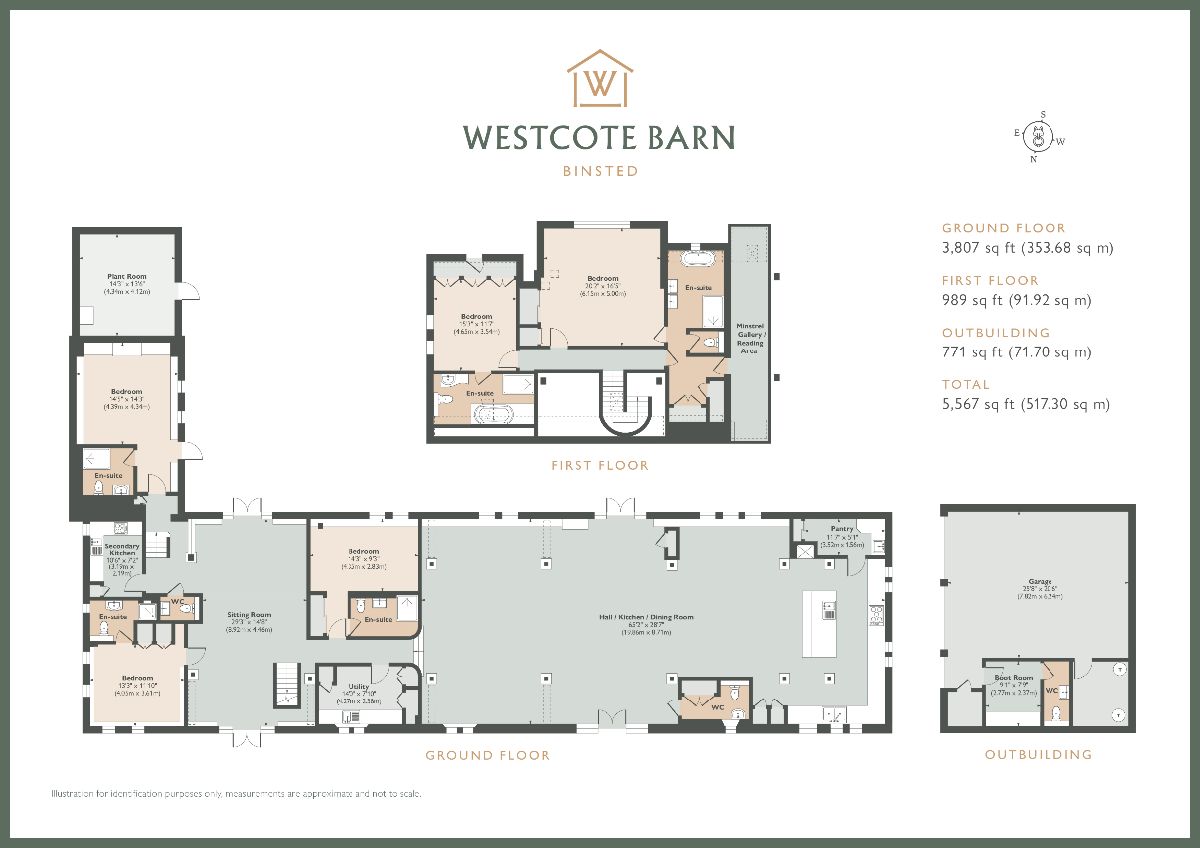 5 bed character property to rent in Westcote Barn, Binsted - Property floorplan