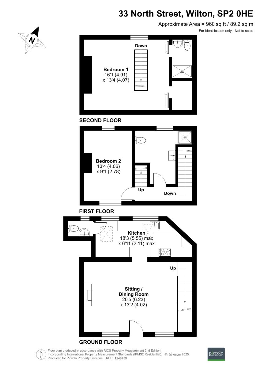 2 bed house for sale in North Street, Wilton, Salisbury - Property floorplan