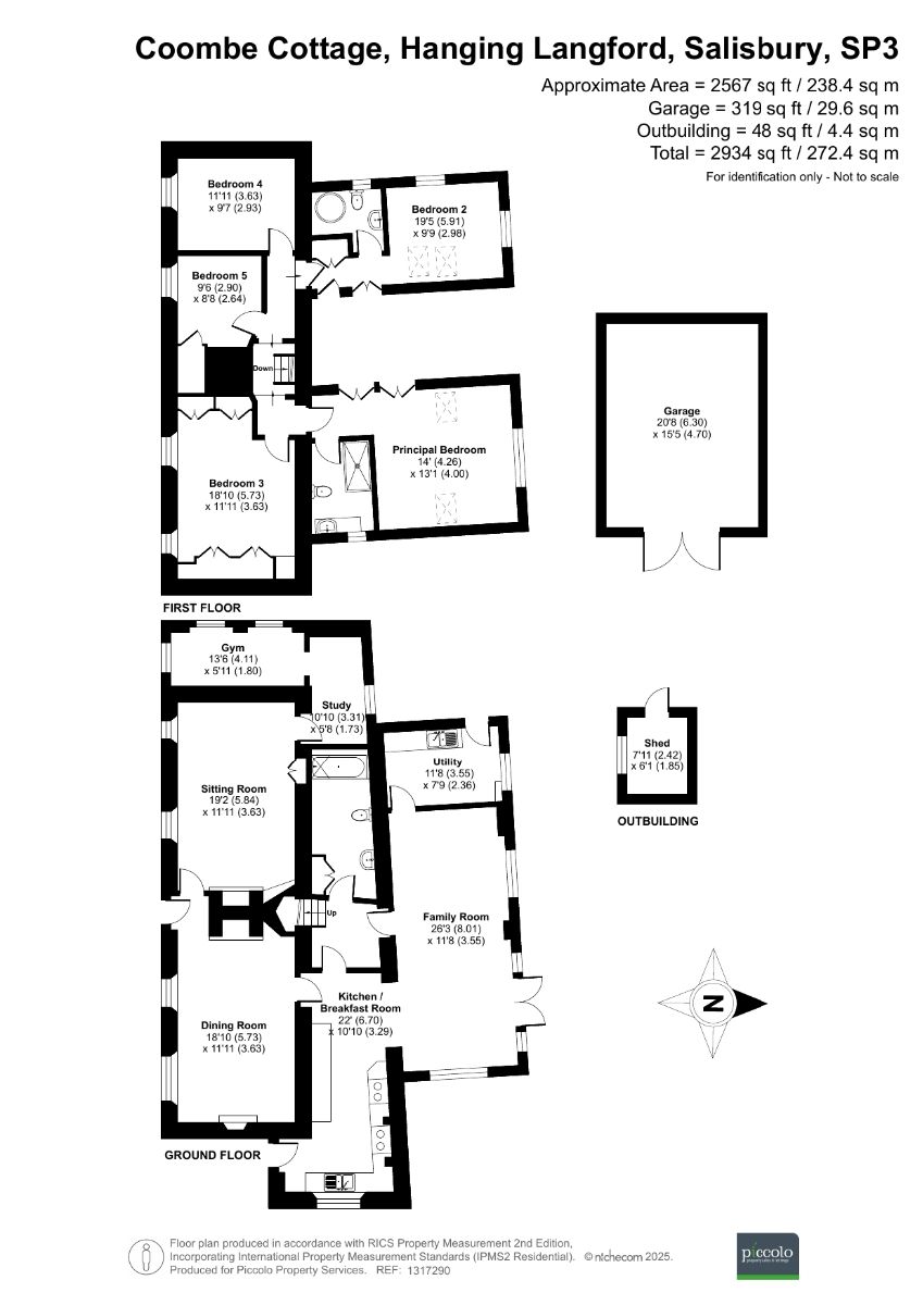 5 bed house for sale in Coombe Cottage, Hanging Langford Salisbury - Property floorplan