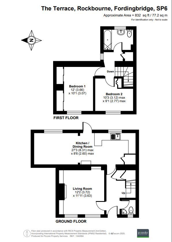2 bed cottage for sale in Garden Cottage, Rockbourne - Property floorplan