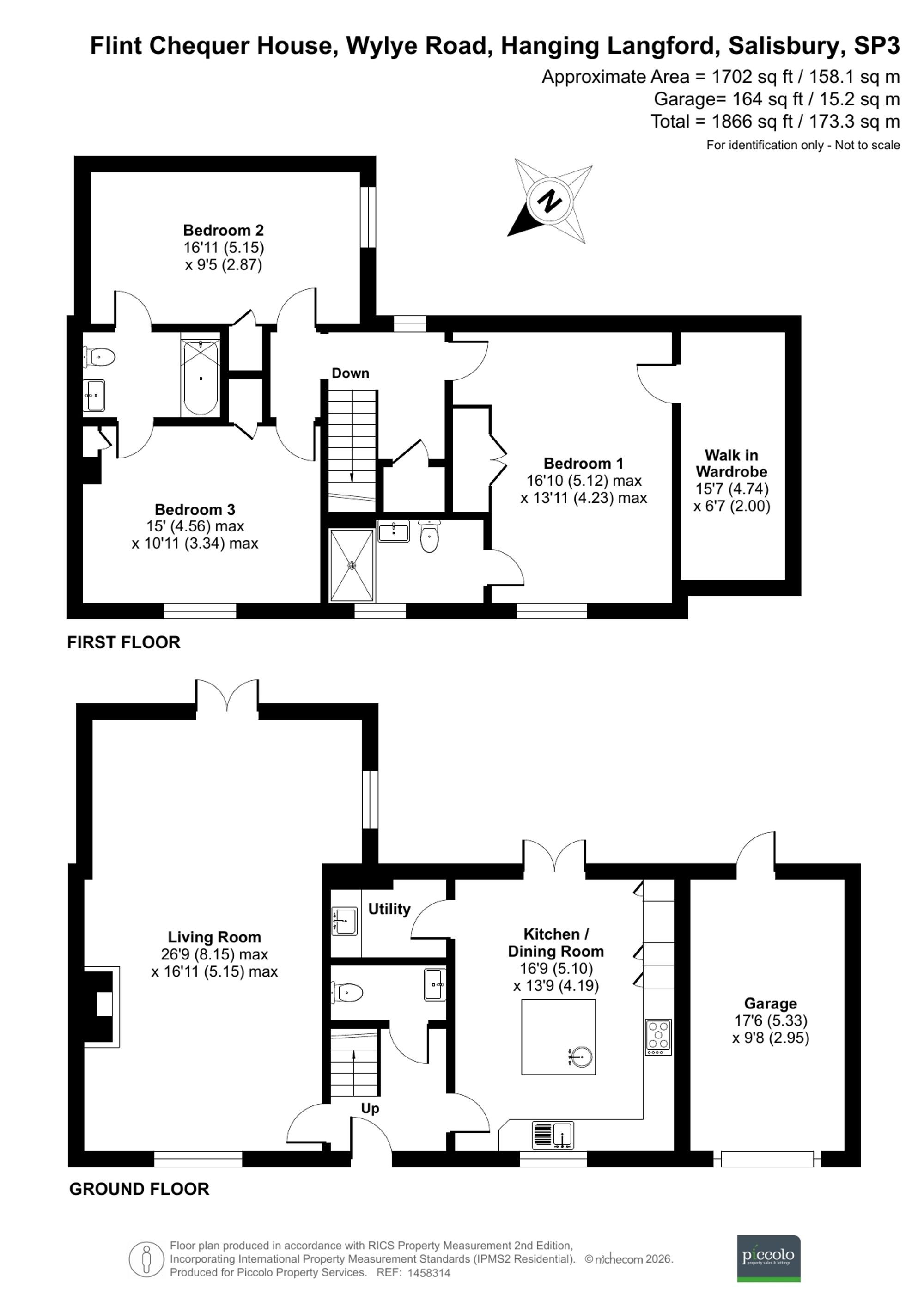 3 bed detached house for sale in Wylye Road, Hanging Langford, SP3 - Property floorplan