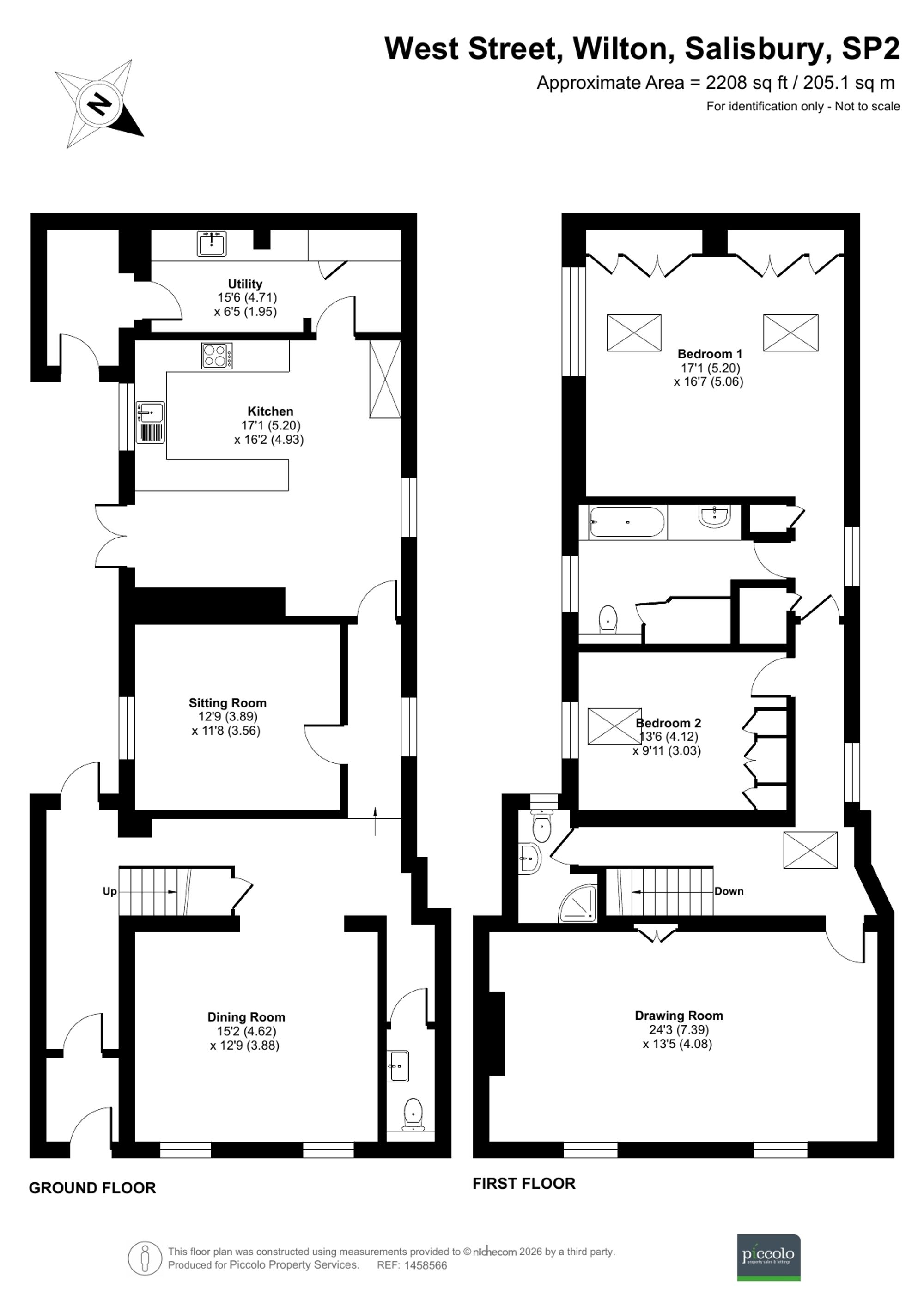 2 bed end of terrace house for sale in West Street, 29 West Street, SP2 - Property floorplan