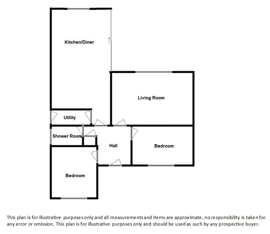 2 bed bungalow to rent in Stiby Road, Yeovil - Property floorplan