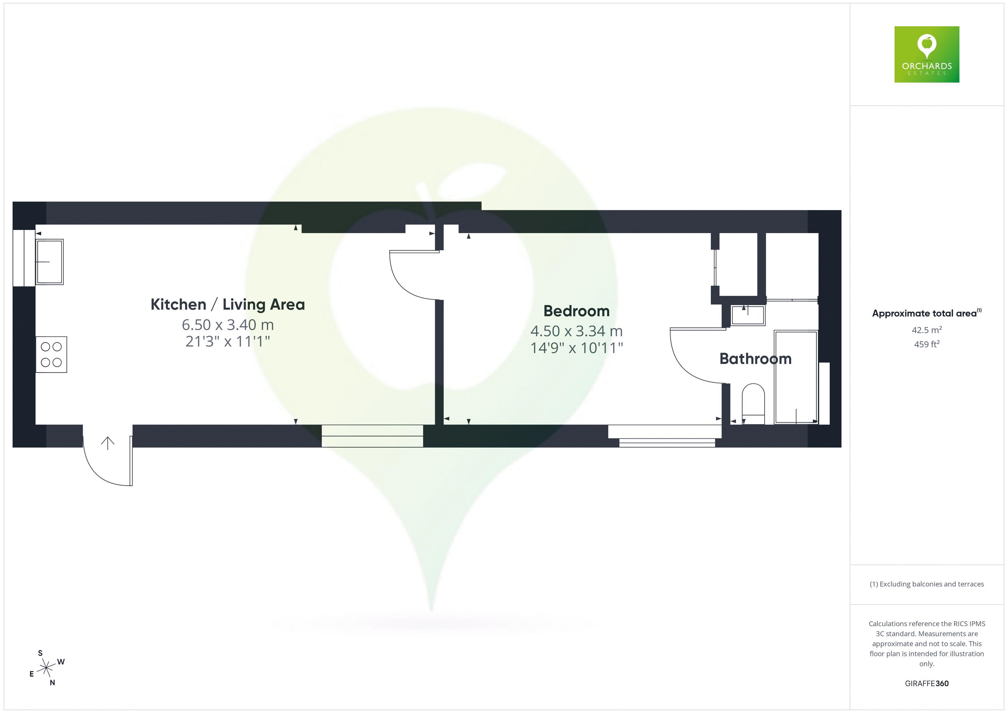1 bed to rent in Market Square, Crewkerne - Property floorplan