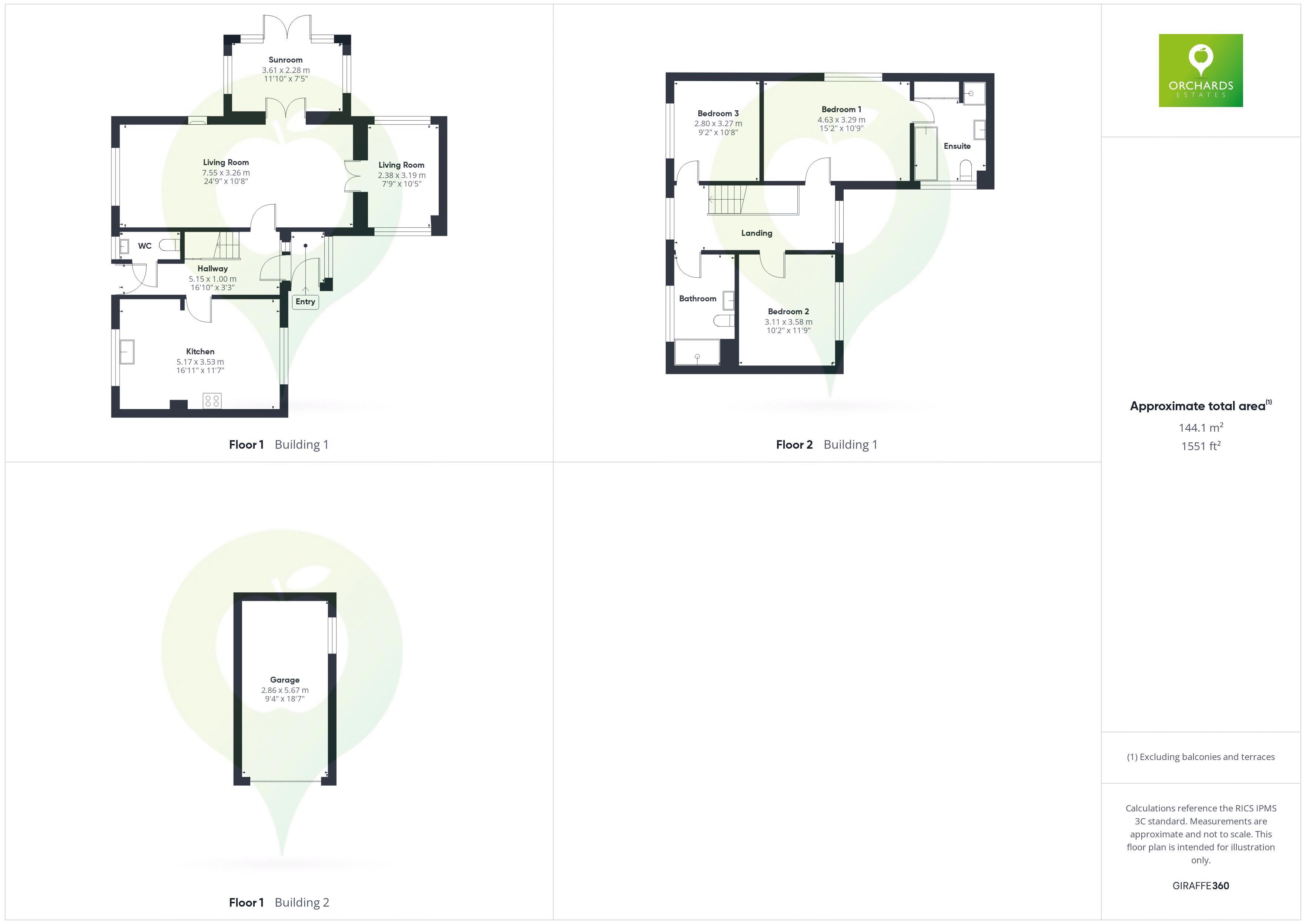 3 bed house for sale in Merriott Road, Hinton St. George - Property floorplan