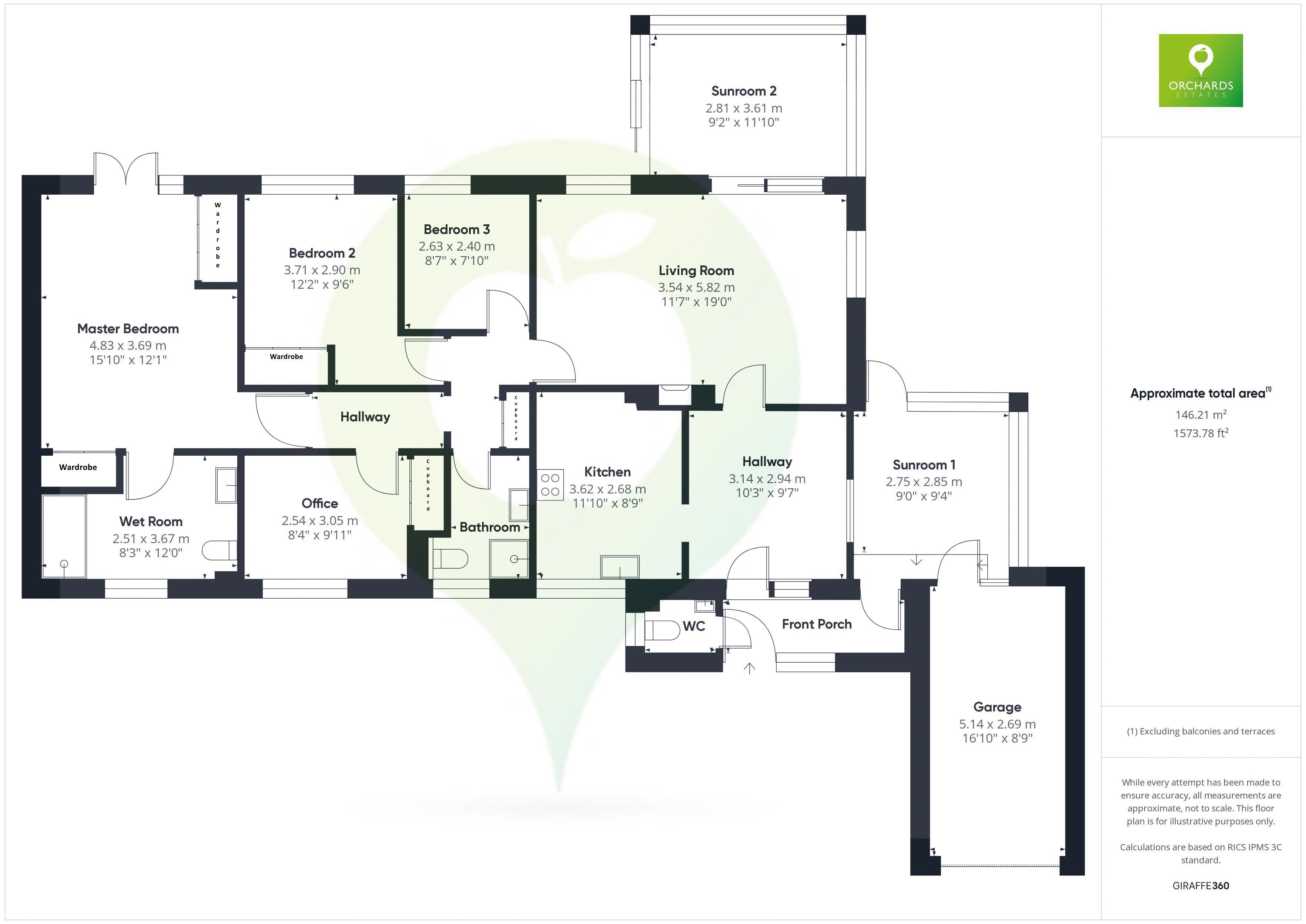 3 bed bungalow for sale in St. Osmund Close, Yetminster - Property floorplan