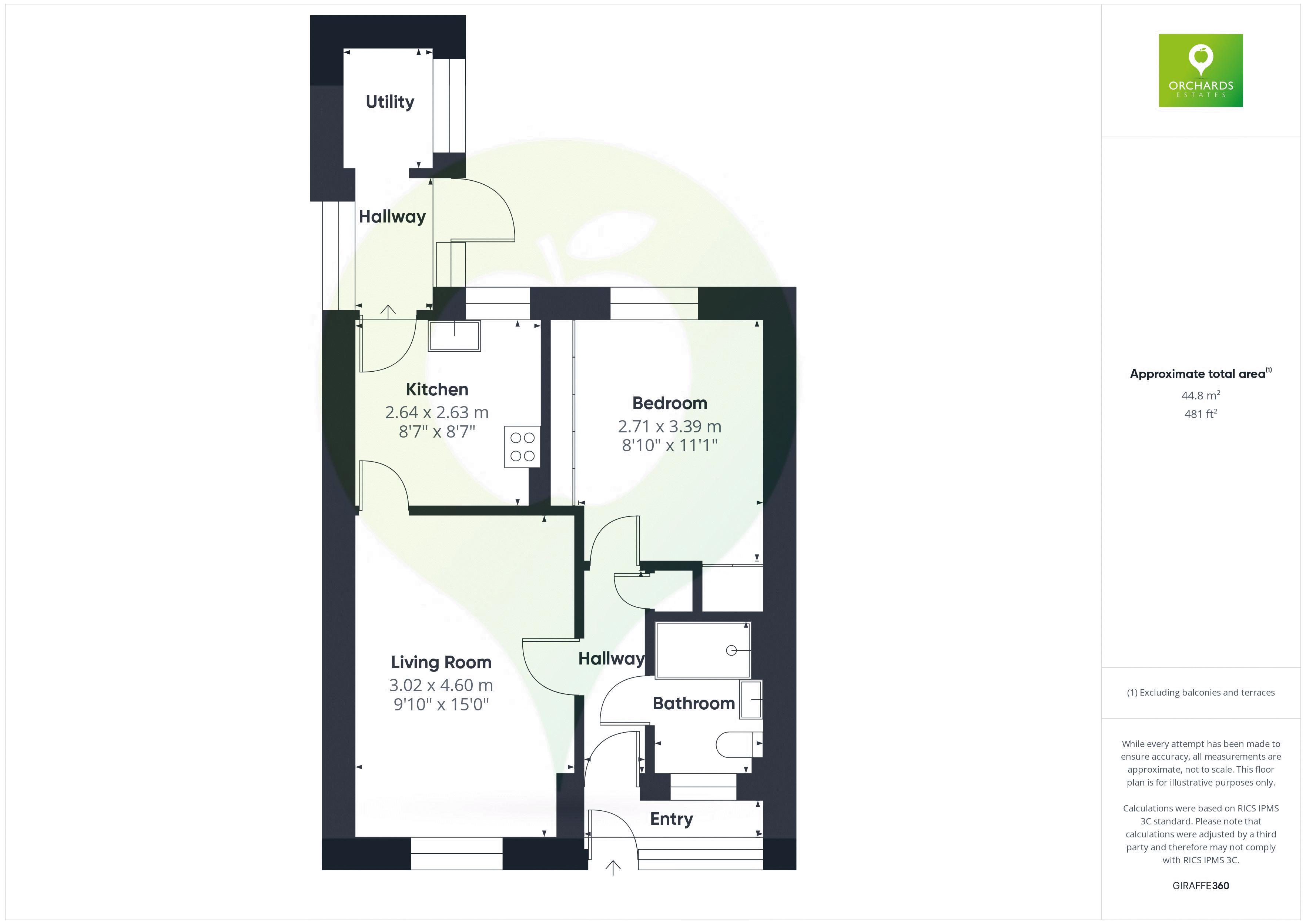 1 bed bungalow to rent in Summer Shard, South Petherton - Property floorplan