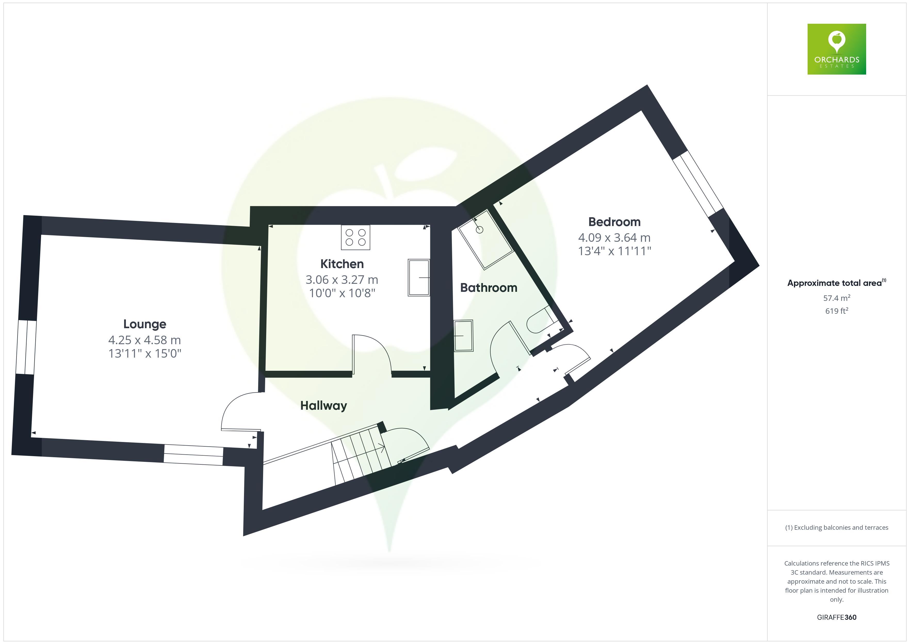 1 bed for sale in St. James Street, South Petherton - Property floorplan