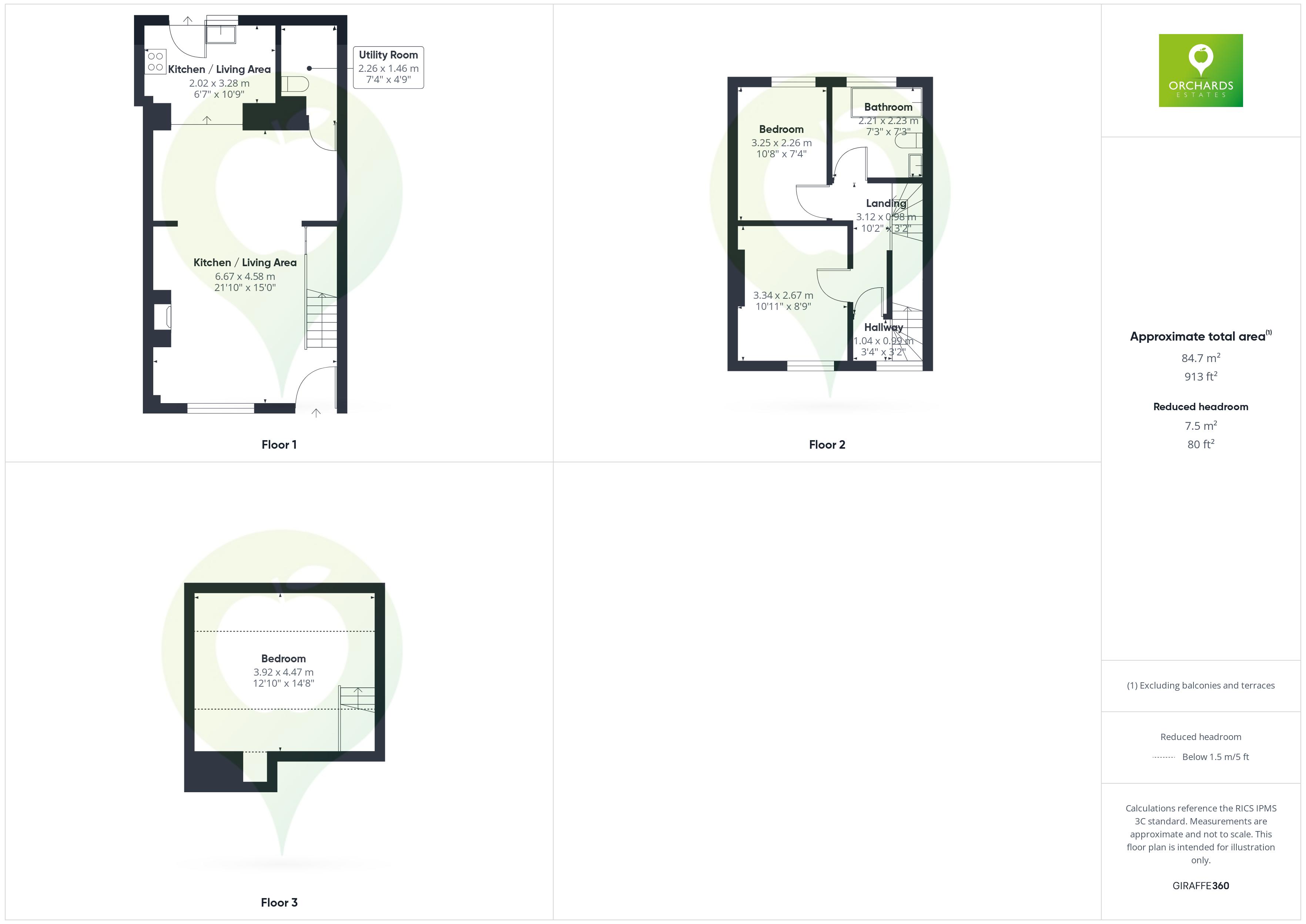 3 bed house for sale in Ham Hill, Stoke-Sub-Hamdon - Property floorplan
