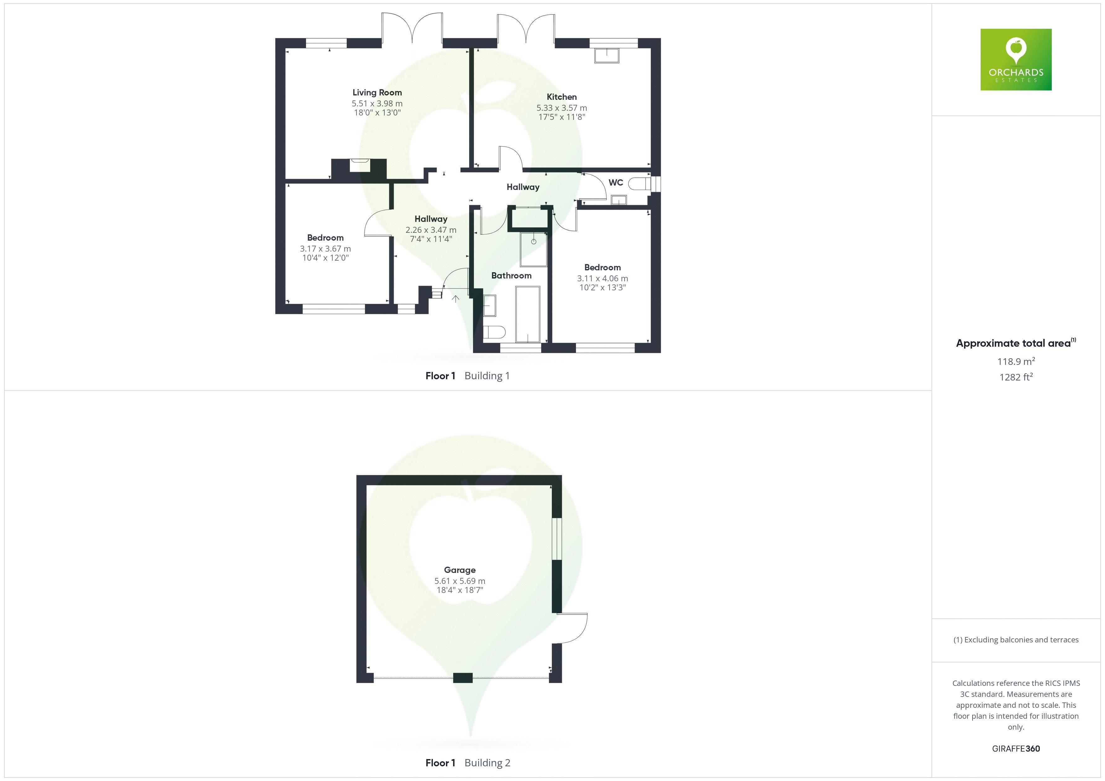 2 bed bungalow for sale in Whitehall, South Petherton - Property floorplan