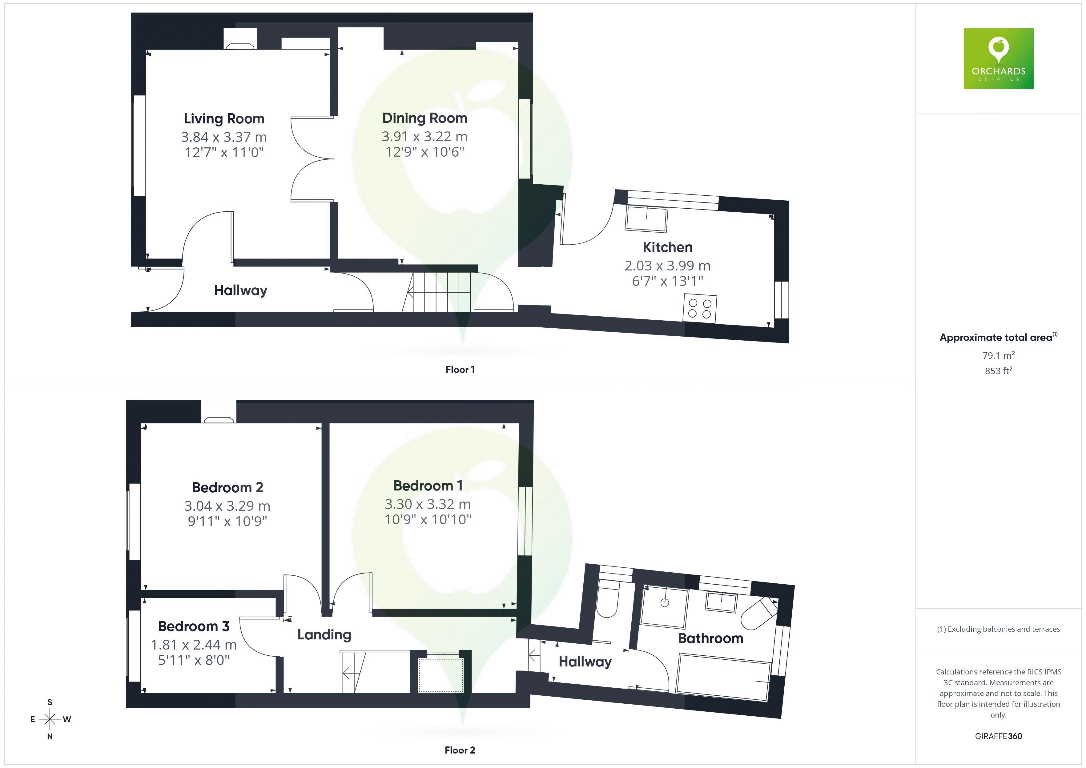 3 bed house for sale in North Street, Martock - Property floorplan