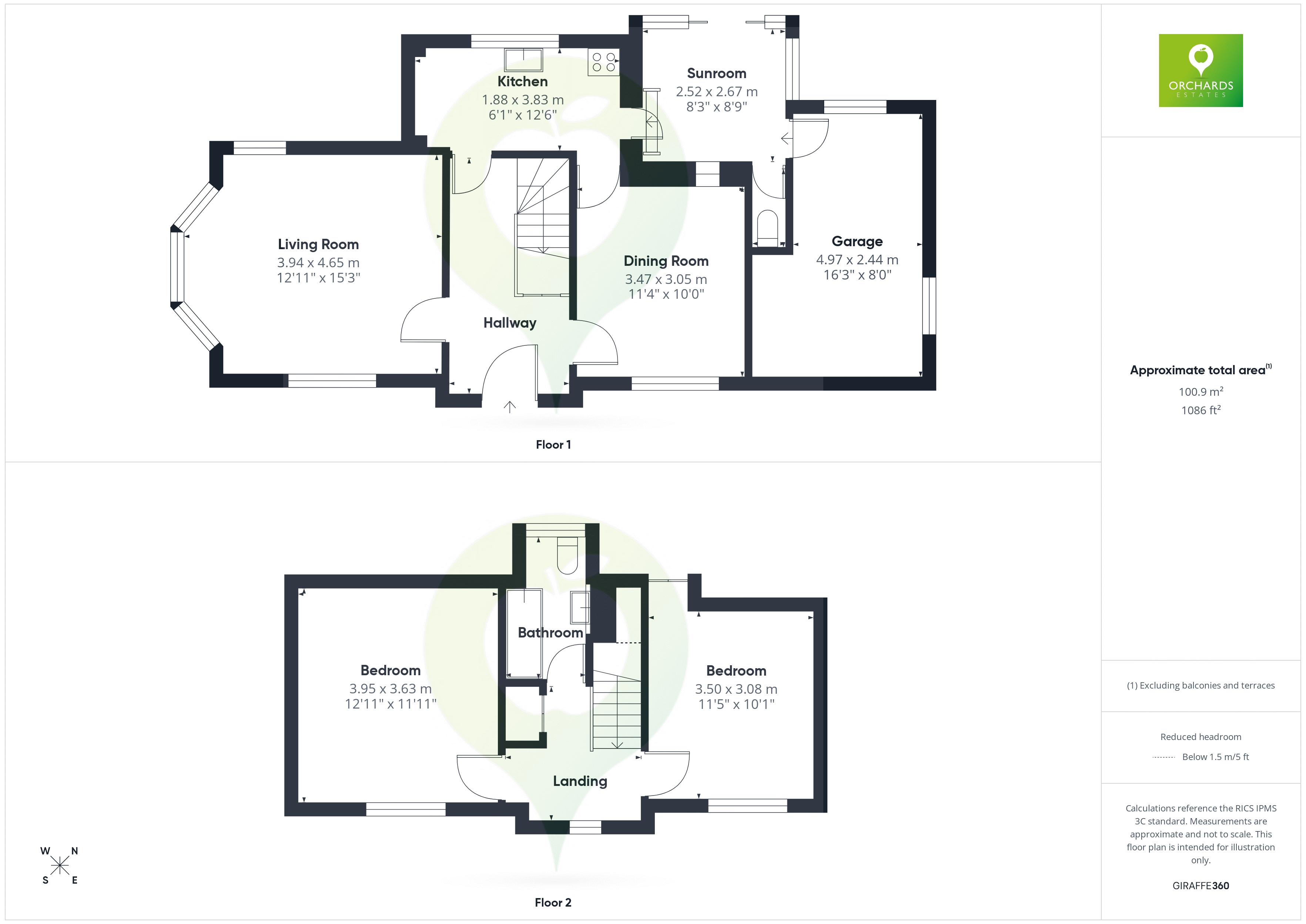 2 bed house for sale in Sopers Field, Chard - Property floorplan