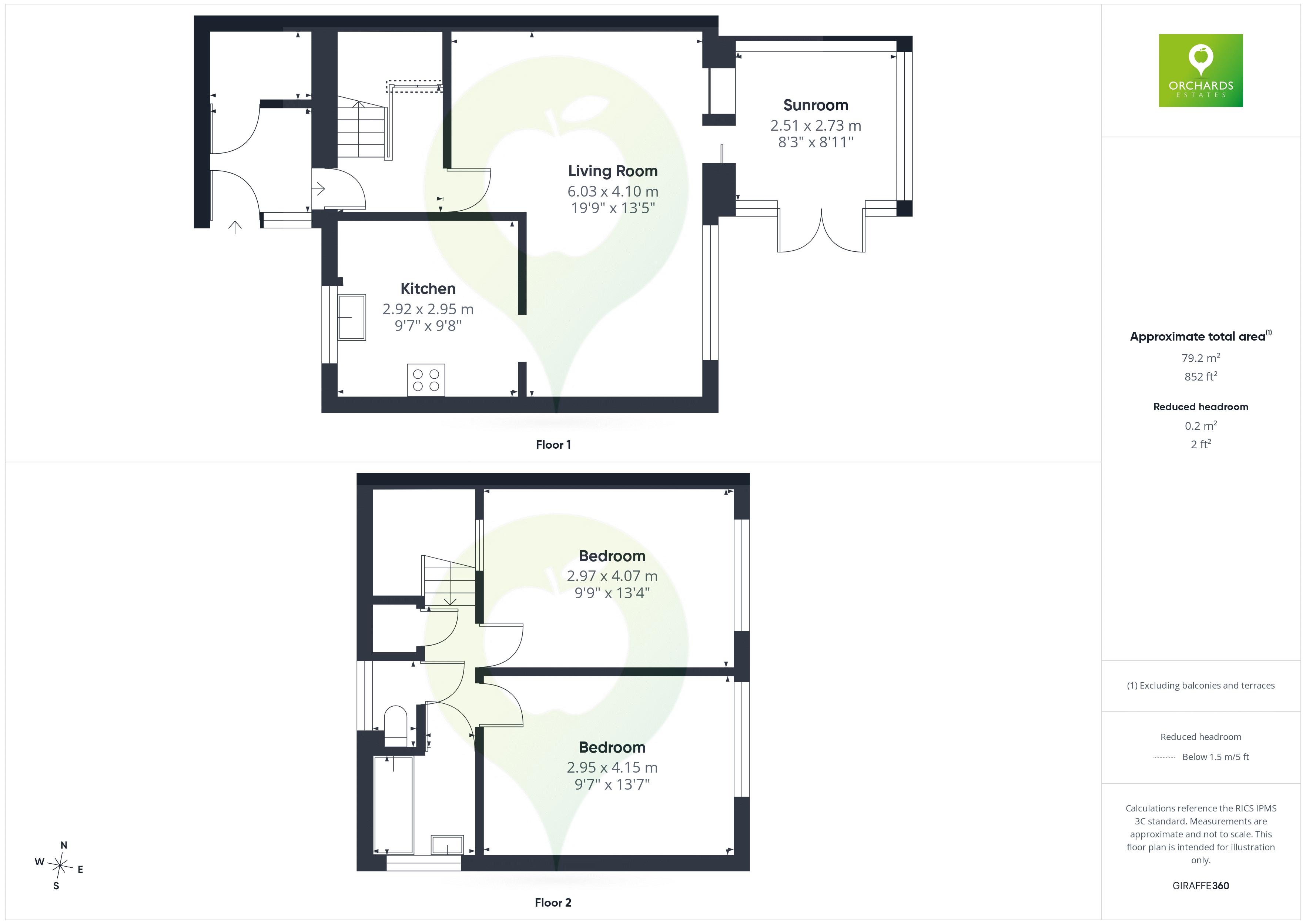 2 bed house for sale in Henley View, Crewkerne - Property floorplan