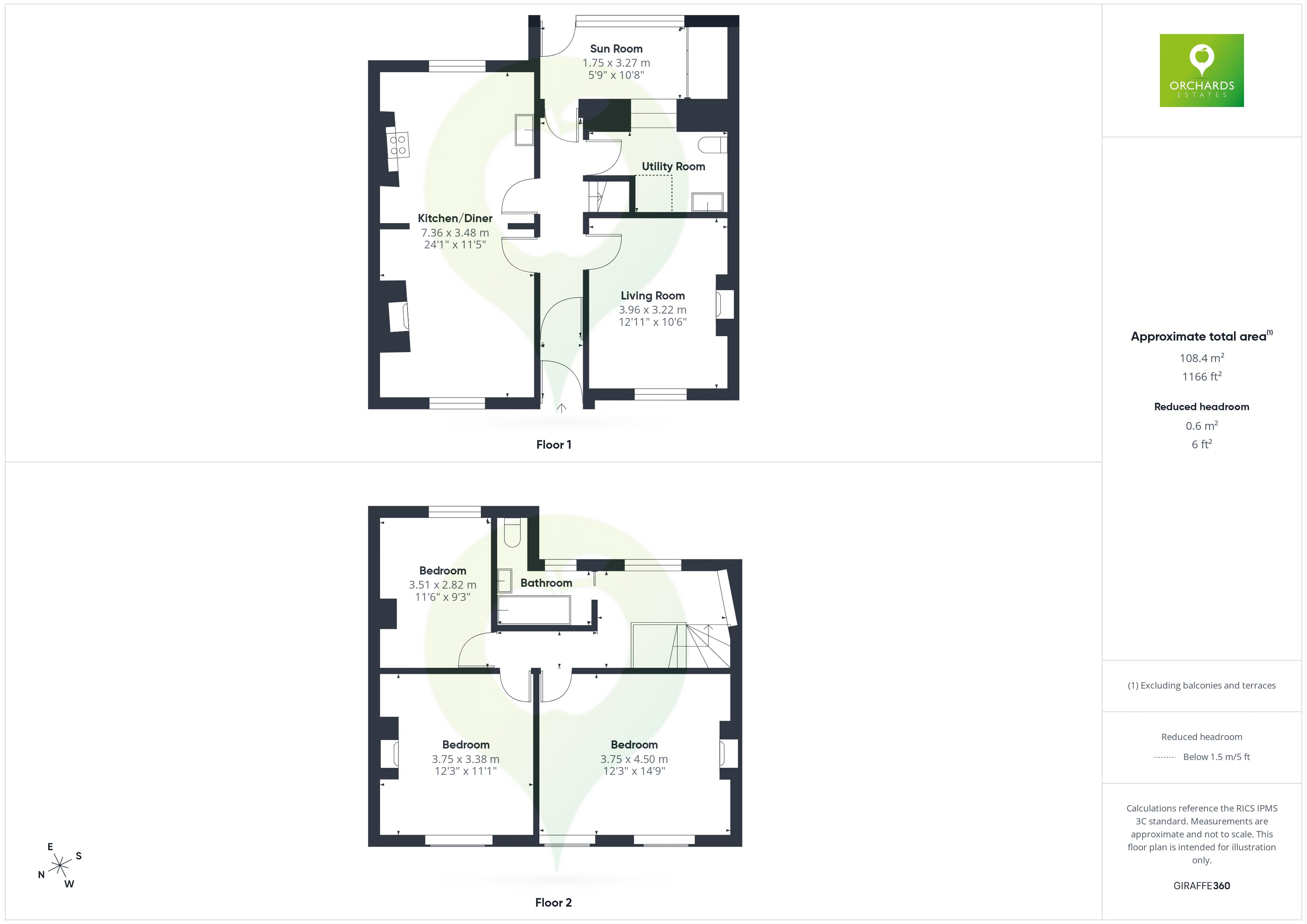 3 bed house for sale in Thorney Road, Kingsbury Episcopi - Property floorplan
