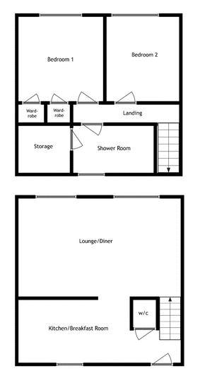 2 bed house to rent in St Elizabeths Way, South Petherton - Property floorplan