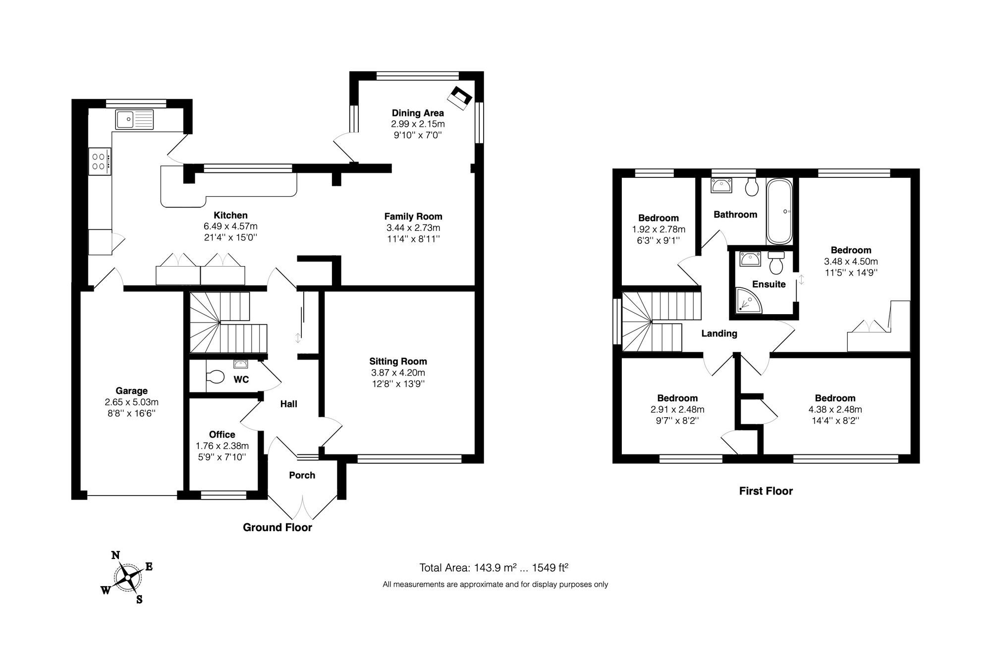 4 bed detached house for sale in Holloway, Pershore - Property floorplan