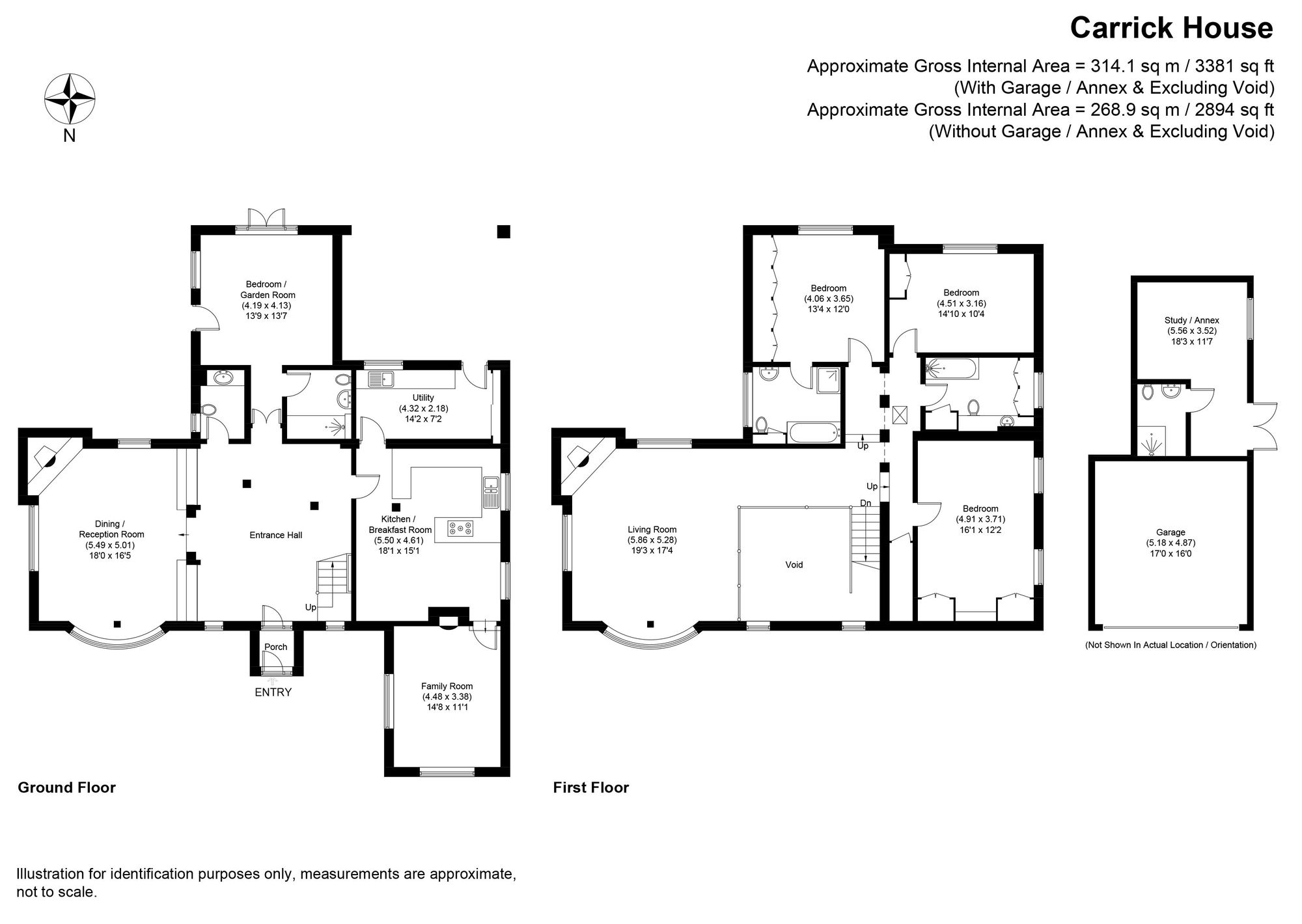 4 bed detached house for sale in Nafford Road, Pershore - Property floorplan