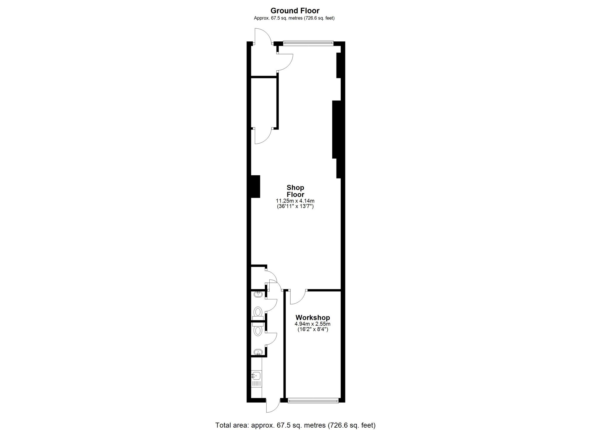 Shop to rent in High Street, Pershore - Property floorplan