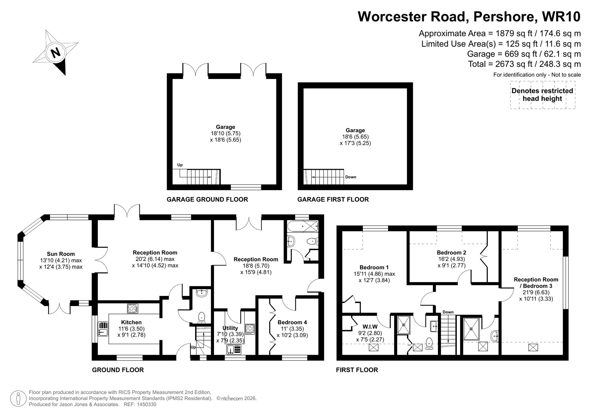 4 bed detached house for sale in Worcester Road, Pershore - Property floorplan