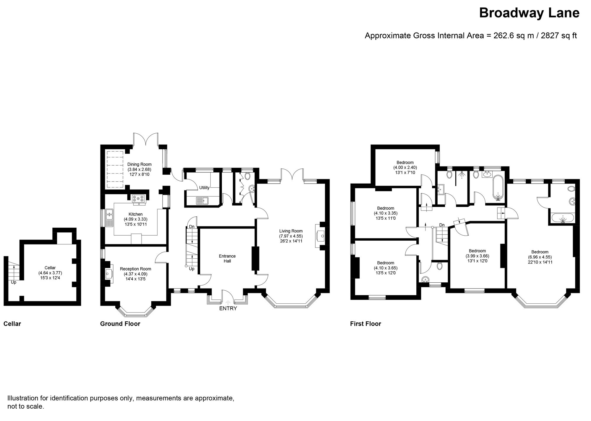 5 bed detached house for sale in Broadway Lane, Pershore - Property floorplan