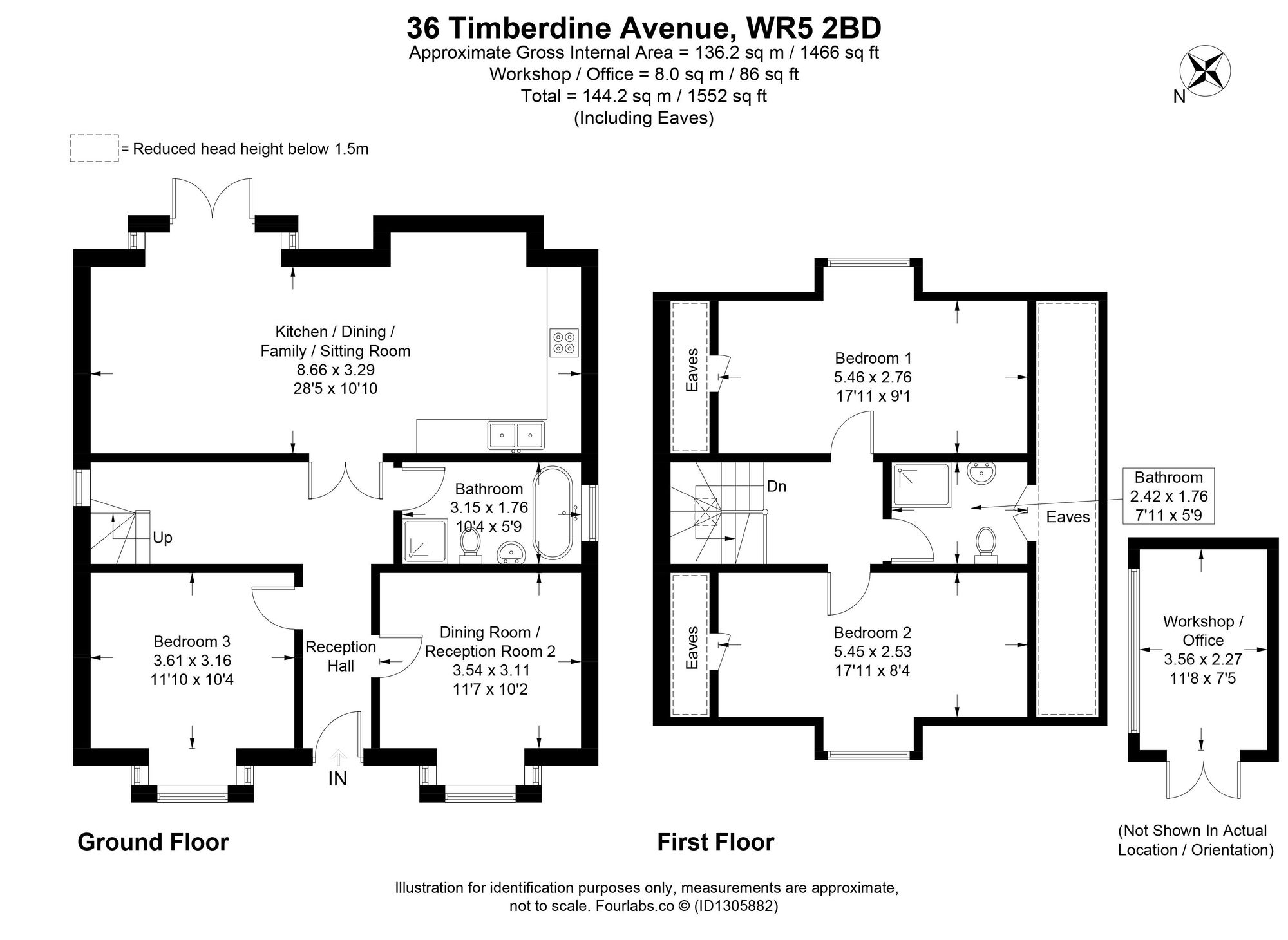 4 bed detached bungalow for sale in Timberdine Avenue, Worcester - Property floorplan
