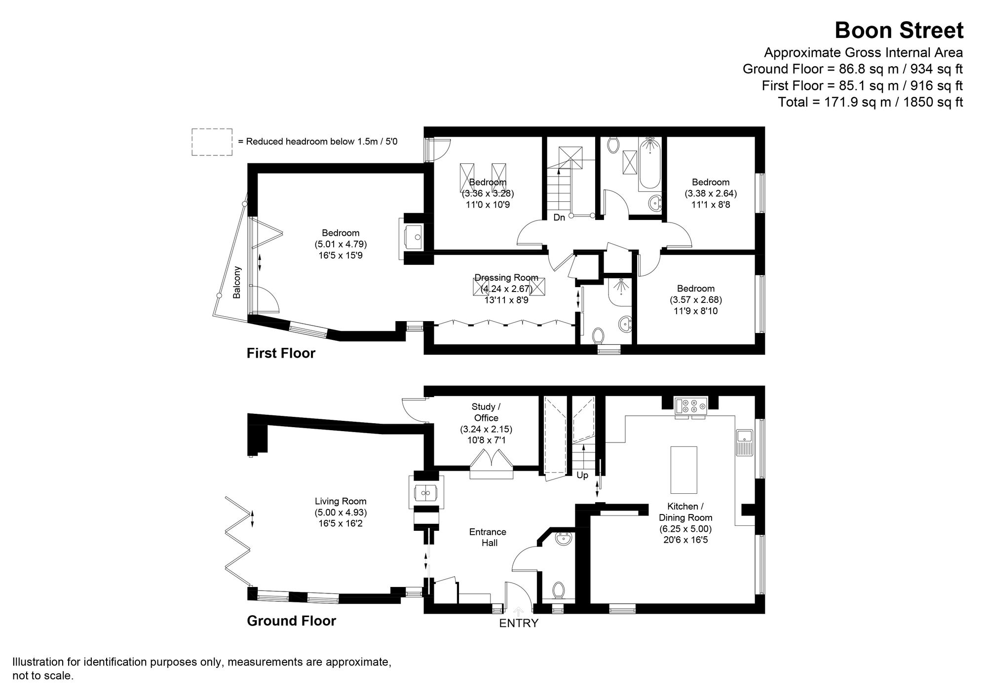 4 bed detached house for sale in Boon Street, Pershore - Property floorplan