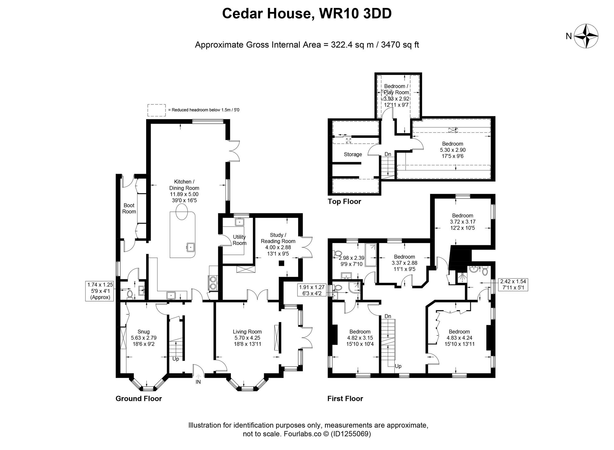6 bed detached house for sale in Eckington, Pershore - Property floorplan