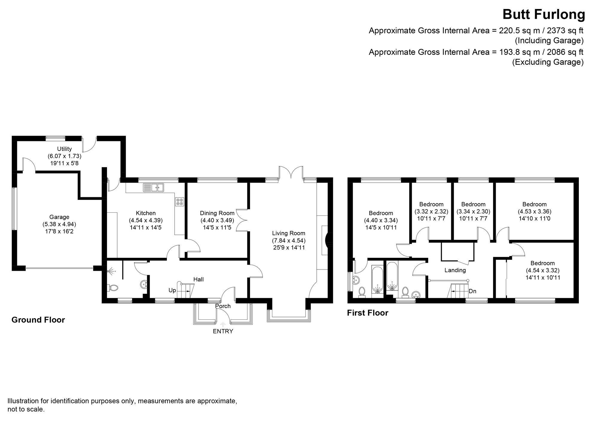 5 bed detached house for sale in Butt Furlong, Pershore - Property floorplan