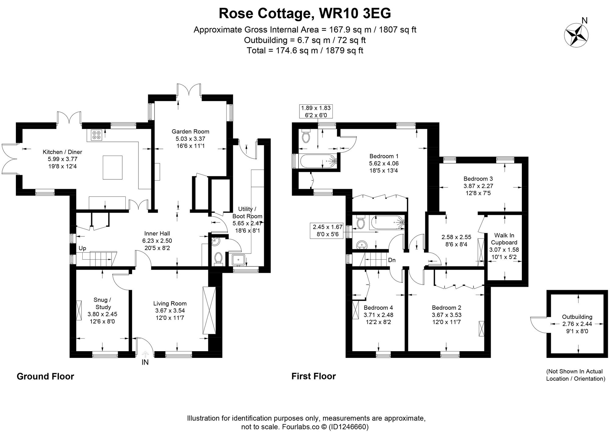 4 bed detached house for sale in Wick Road, Pershore - Property floorplan
